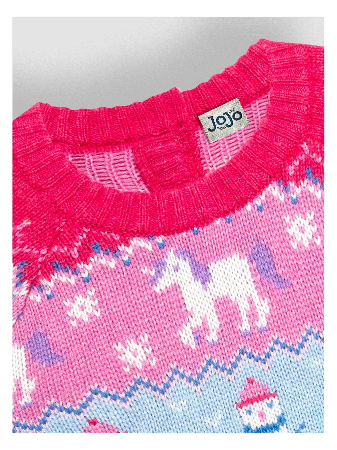 jojo-maman-bebe-girls-unicorn-fair-isle-jumper-pinkback