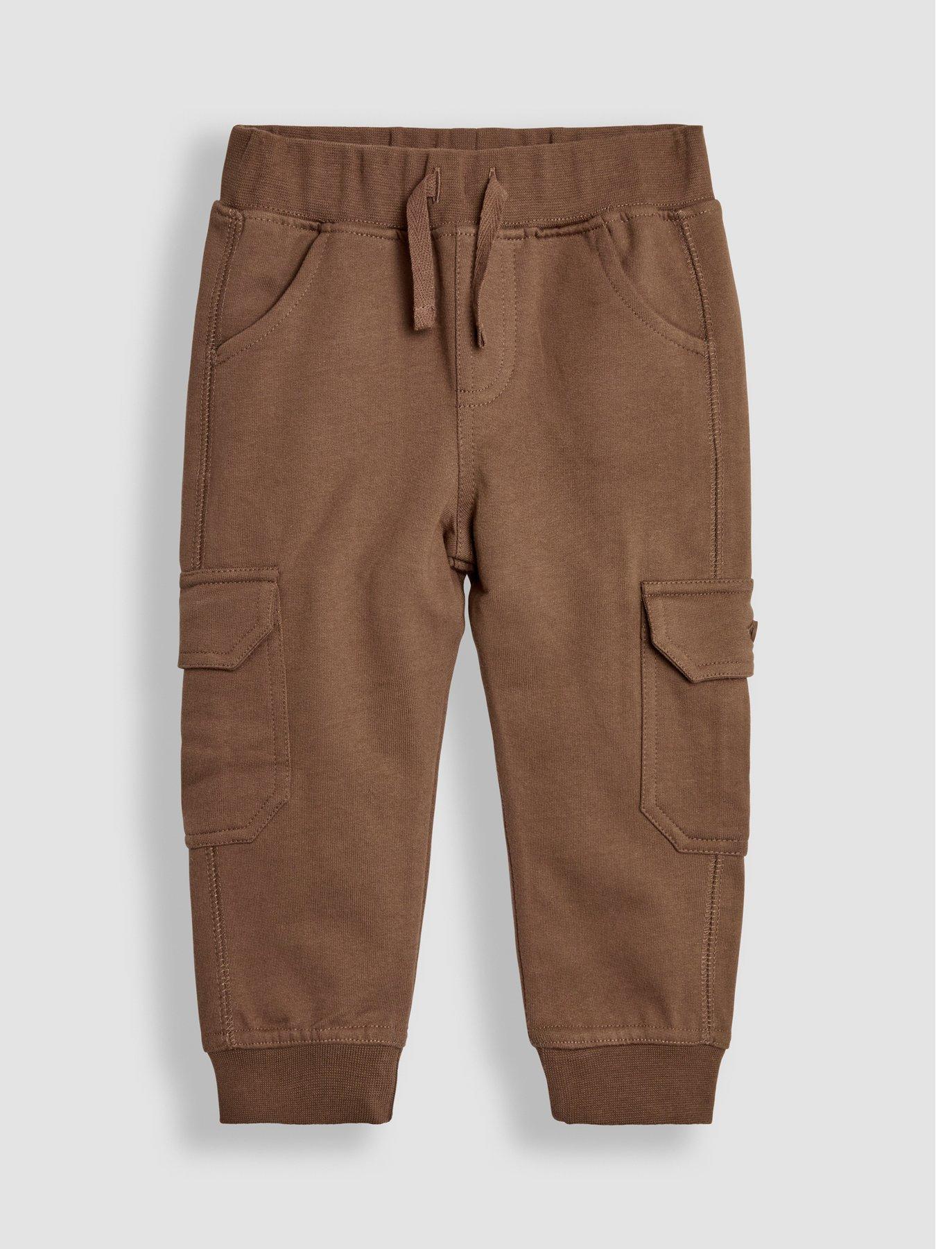 jojo-maman-bebe-boys-2-pack-cargo-joggers-brownoutfit