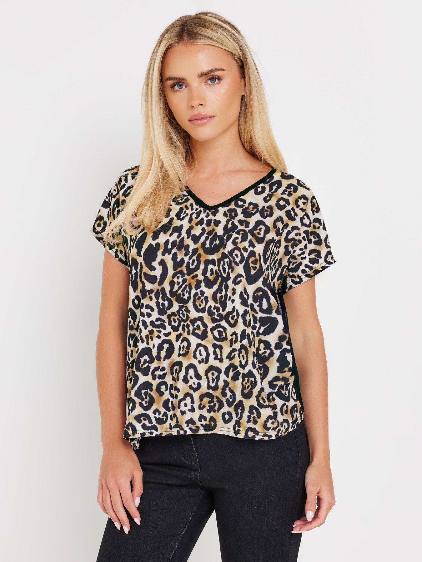 mco-petite-animal-woven-front-top-brownoutfit