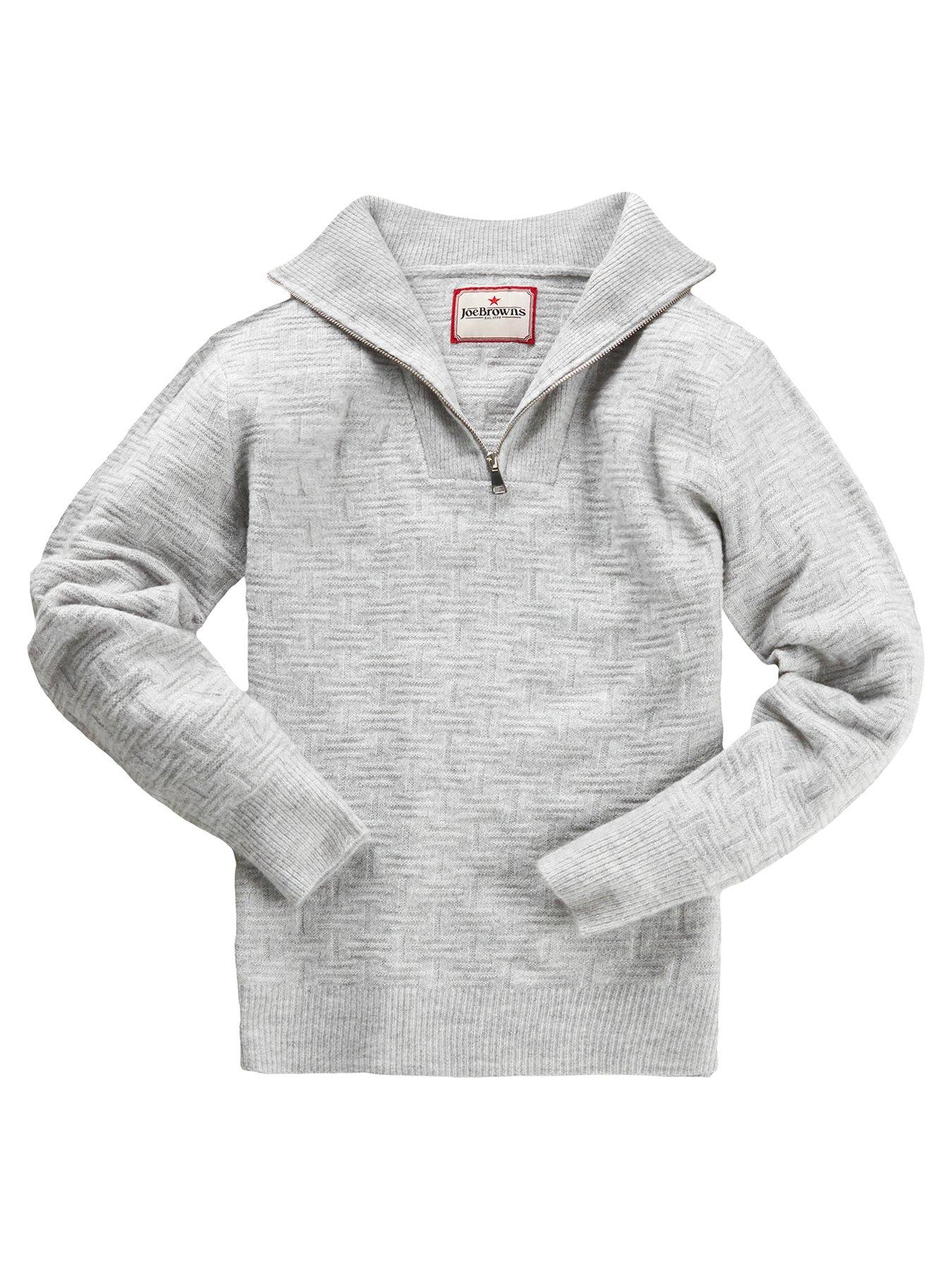 joe-browns-joe-browns-textured-half-zip-knitted-jumper-light-greydetail