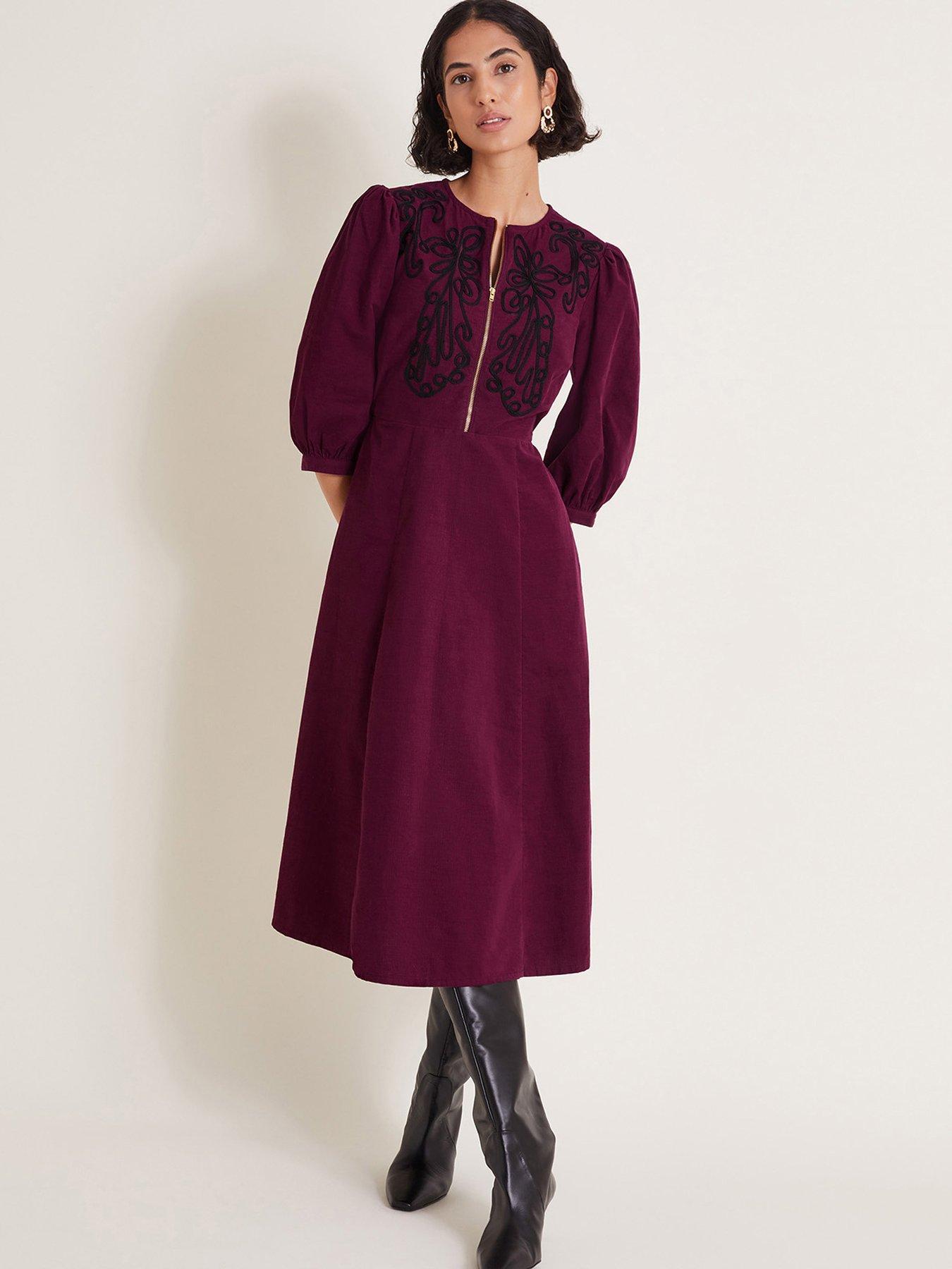 monsoon-kaia-embellished-corduroy-midi-dress-purple