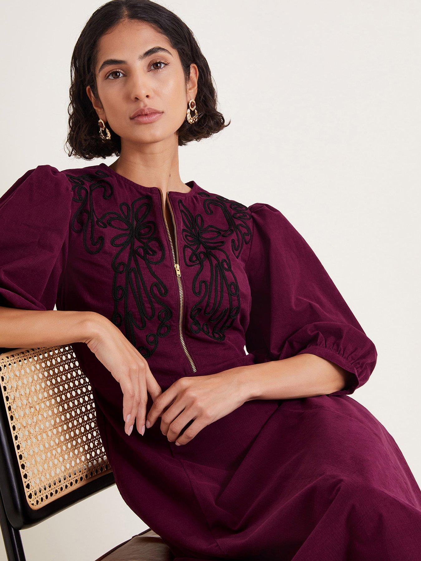 monsoon-kaia-embellished-corduroy-midi-dress-purpleback