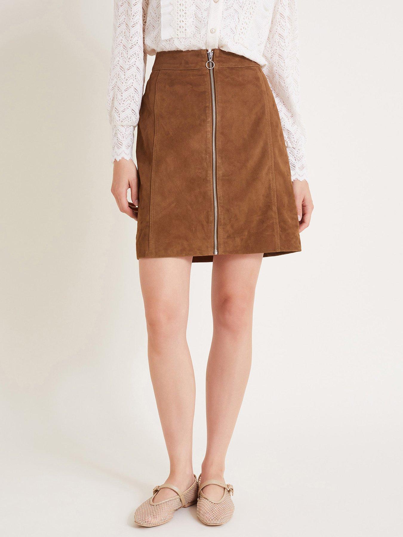 monsoon-sienna-suede-skirt-brown