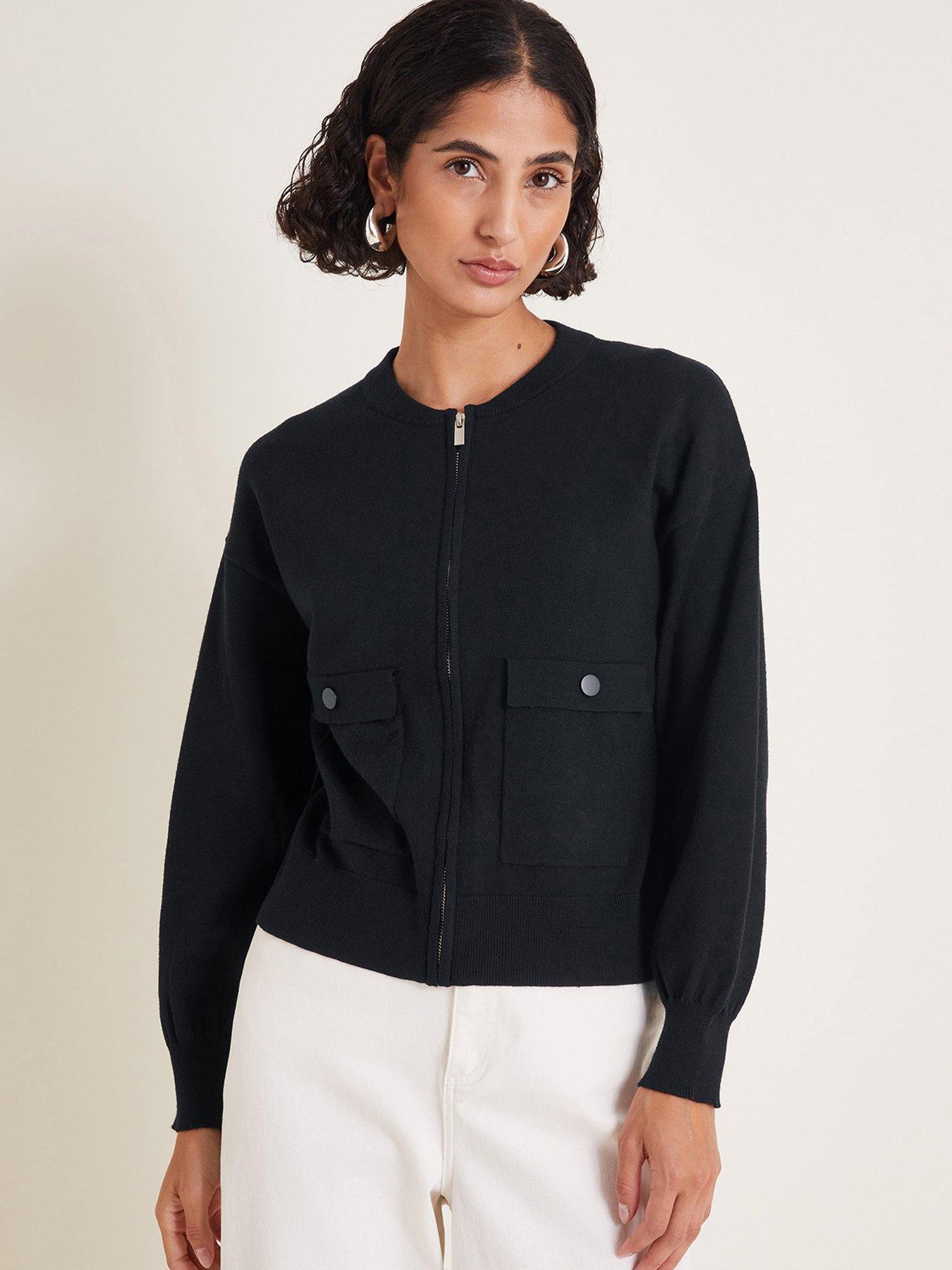 monsoon-nora-knit-bomber-black