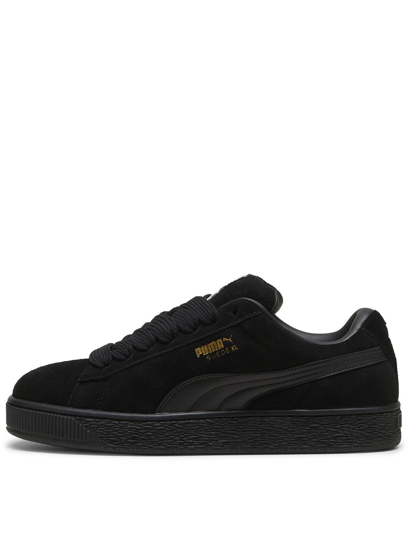 Puma suede black trainers best sale