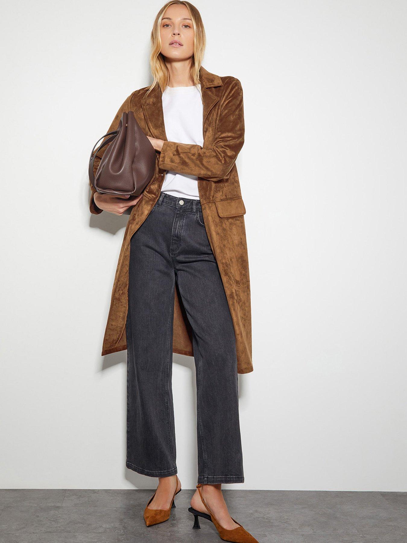Image 3 of 5 of Monsoon Tove Suedette Trench Coat