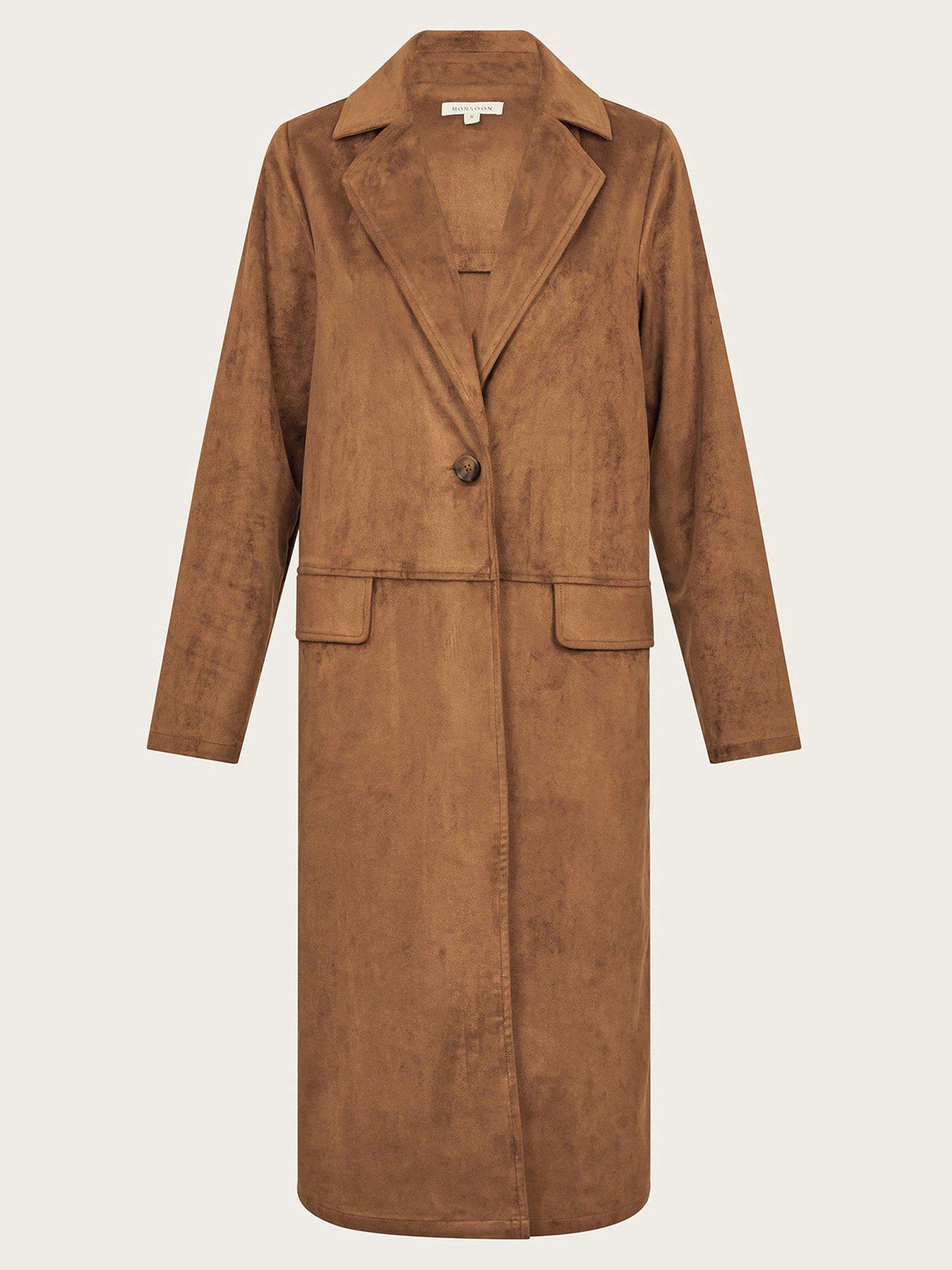 Image 5 of 5 of Monsoon Tove Suedette Trench Coat