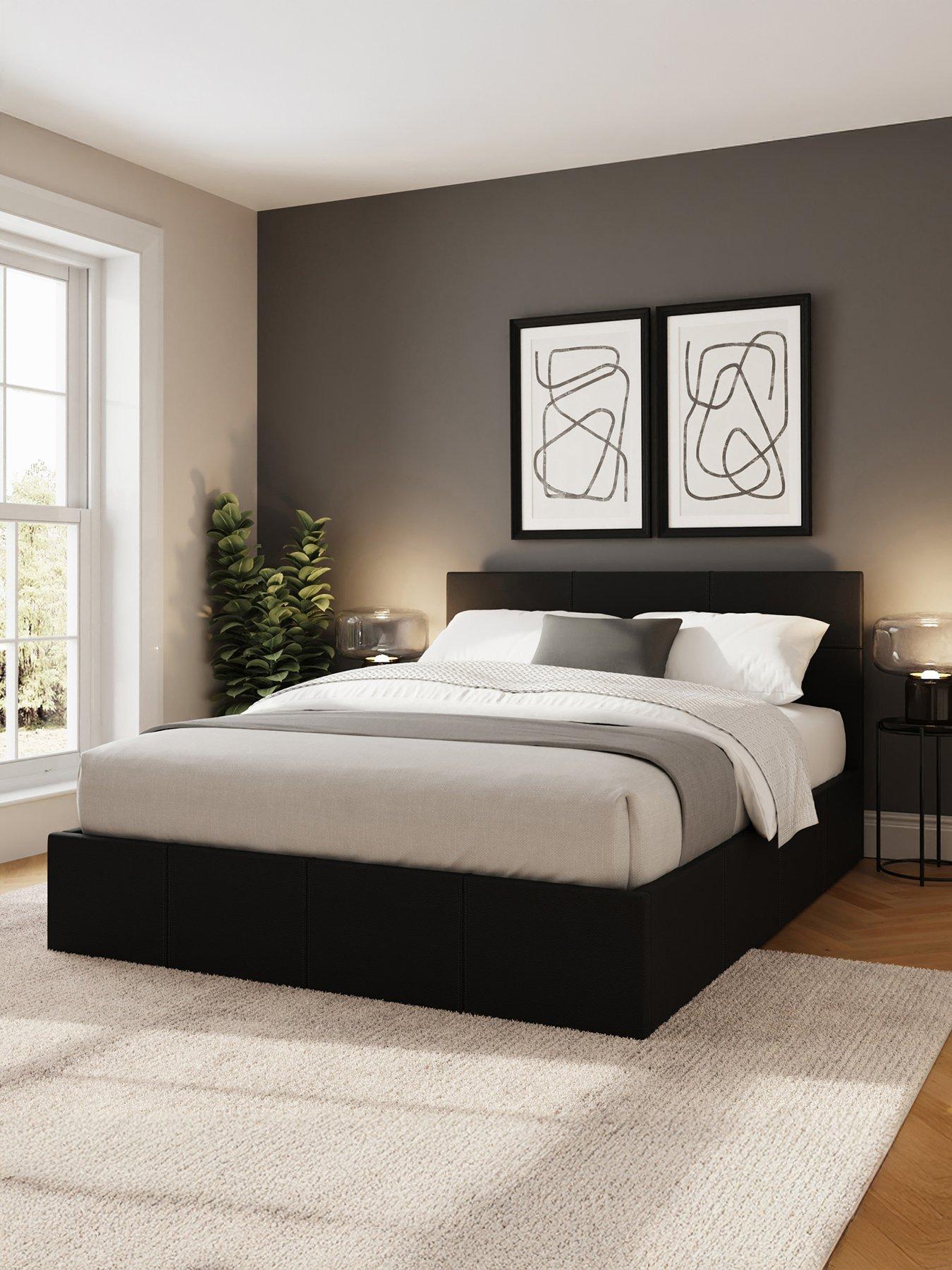 GFW Odessa Side Lift Up Ottoman Storage Bed with Sleepycastle Mattress Options (Buy  &  SAVE!)