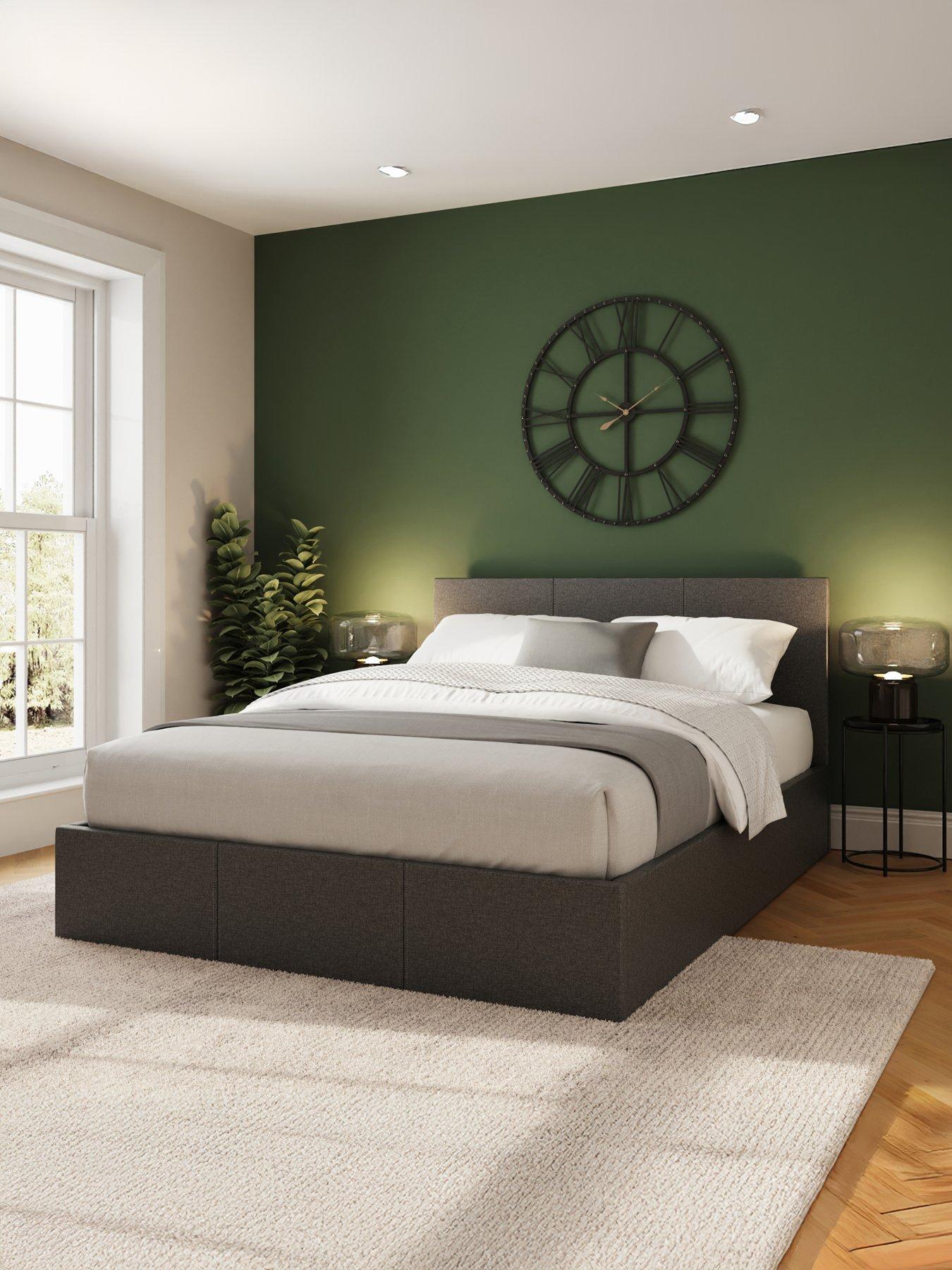 GFW Odessa Fabric Side Lift Up Ottoman Storage Bed with Sleepycastle Mattress Options (Buy  &  SAVE!)