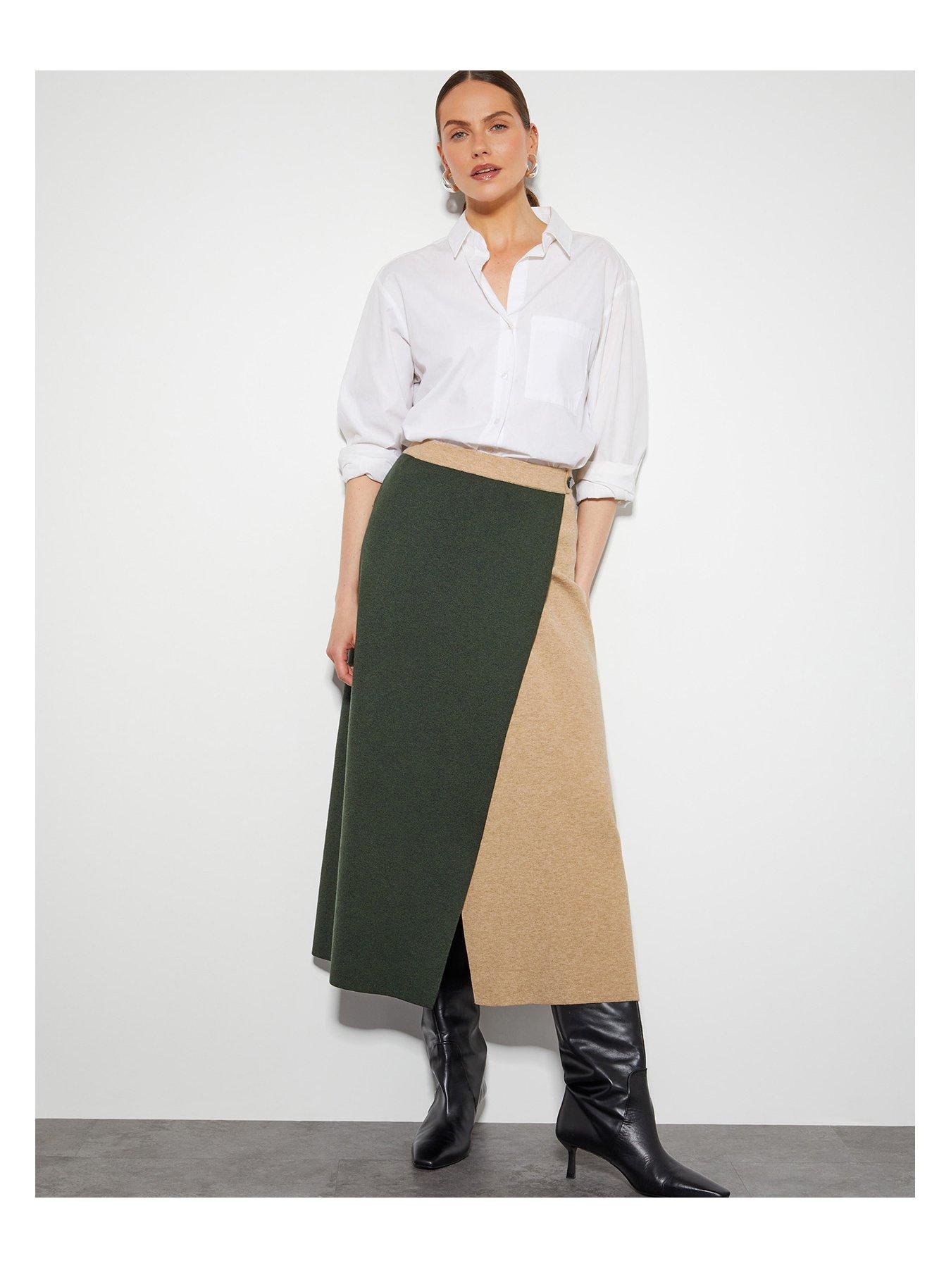 Image 3 of 6 of Monsoon Nellie Knit Skirt - Khaki