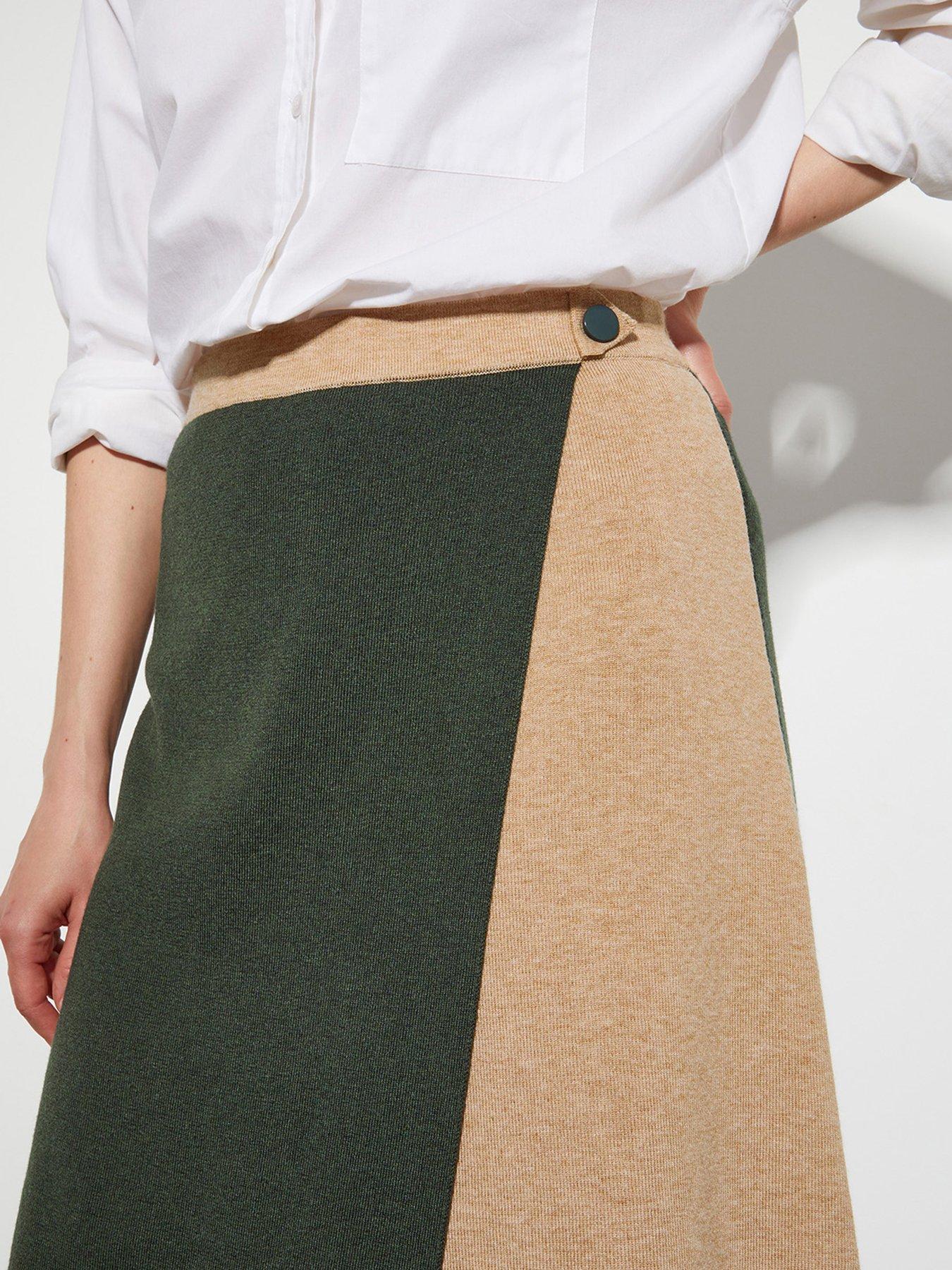 Image 4 of 6 of Monsoon Nellie Knit Skirt - Khaki