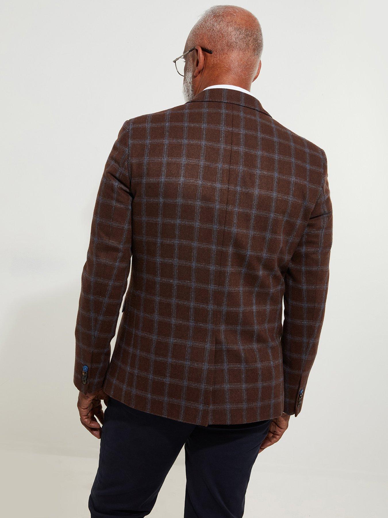 joe-browns-joe-browns-charming-check-blazer-jacket-brownoutfit