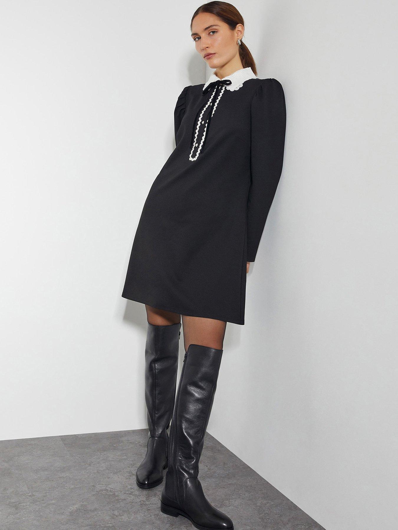 monsoon-polly-ponte-dress-blackdetail