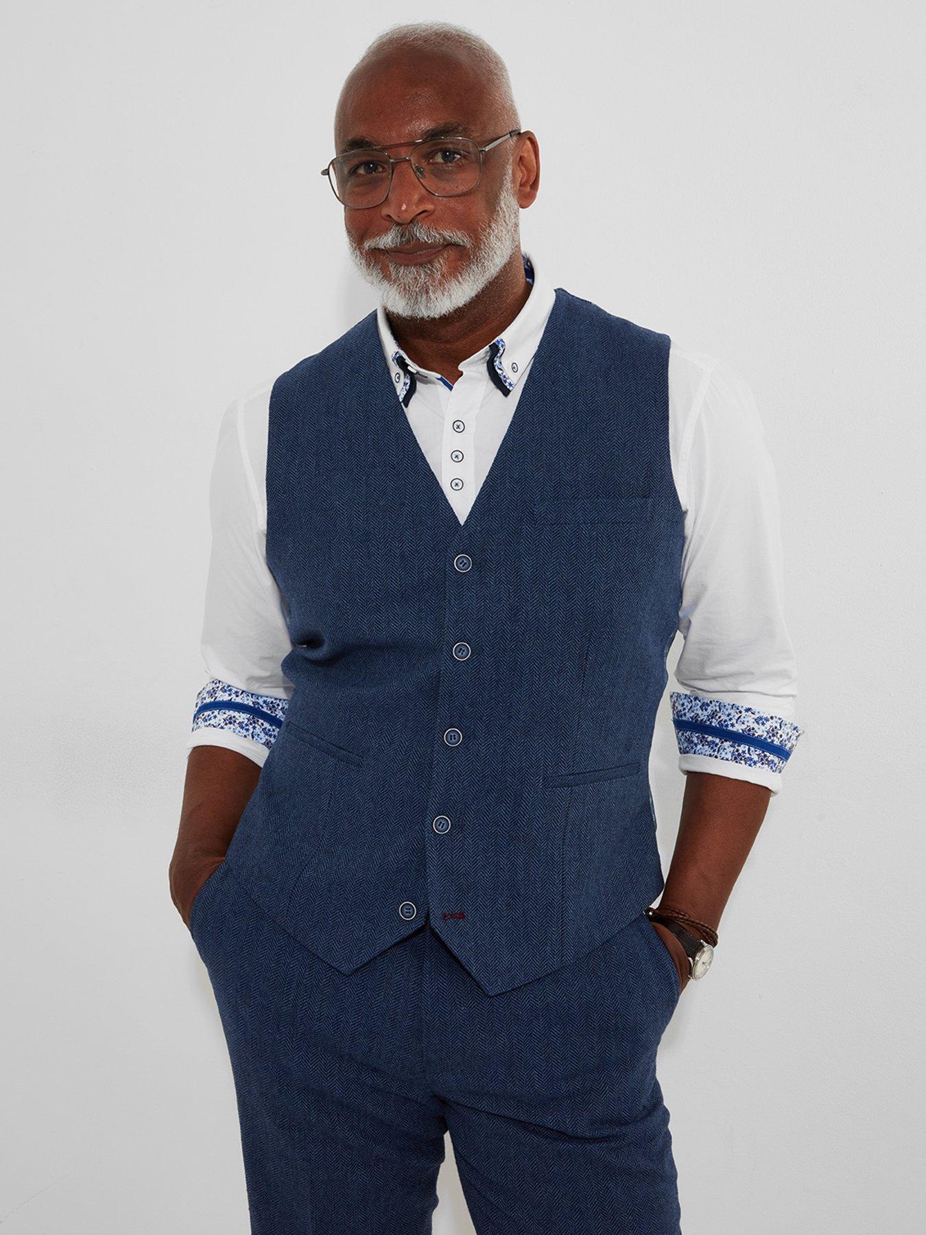 undefined Joe Browns Herringbone Waistcoat - Blue