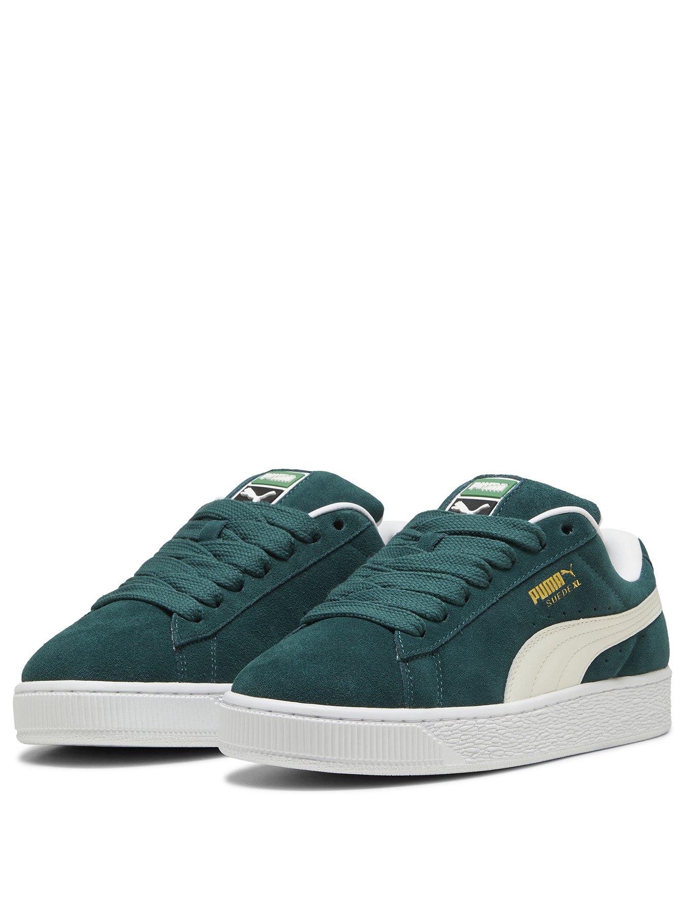 puma-mens-suede-xl-trainers-dark-greenstillFront