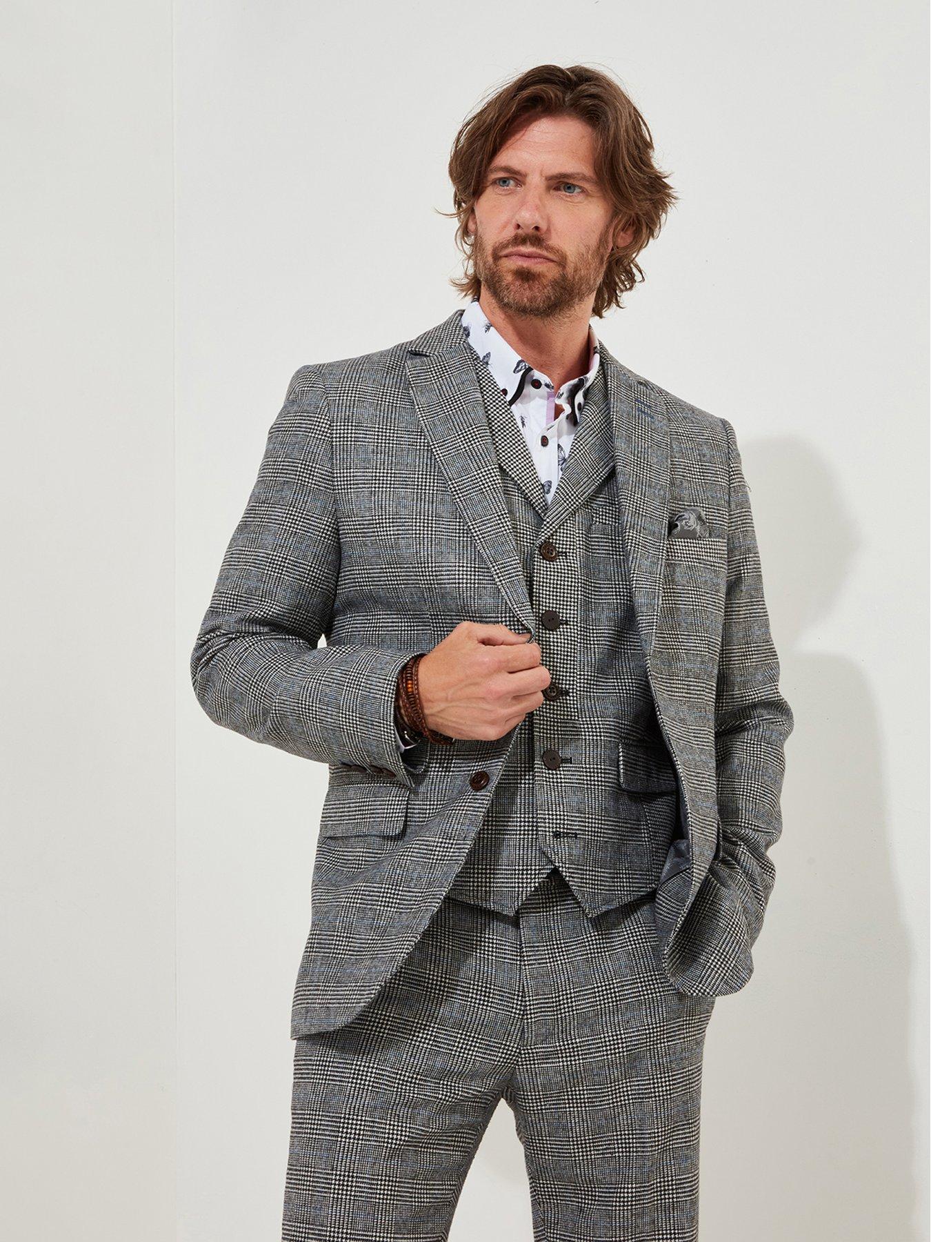 joe-browns-joe-browns-marvellous-mix-check-blazer-jacket-grey