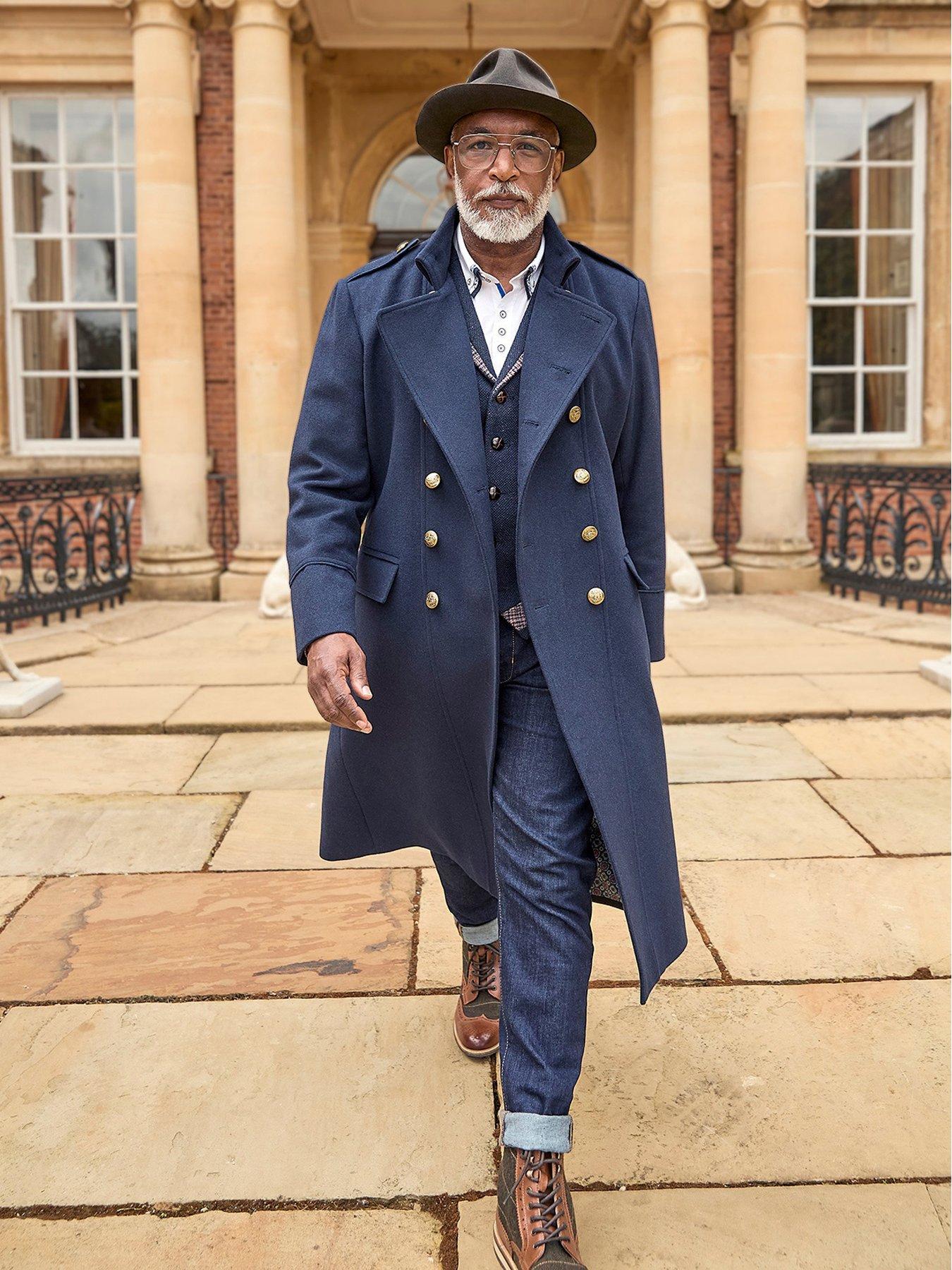 Joe Browns Joe Browns Step Up Longline Military Overcoat Navy