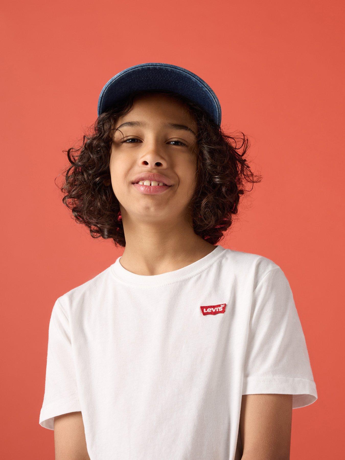 Image 4 of 6 of Levi's Boys Batwing Short Sleeve T-Shirt - White