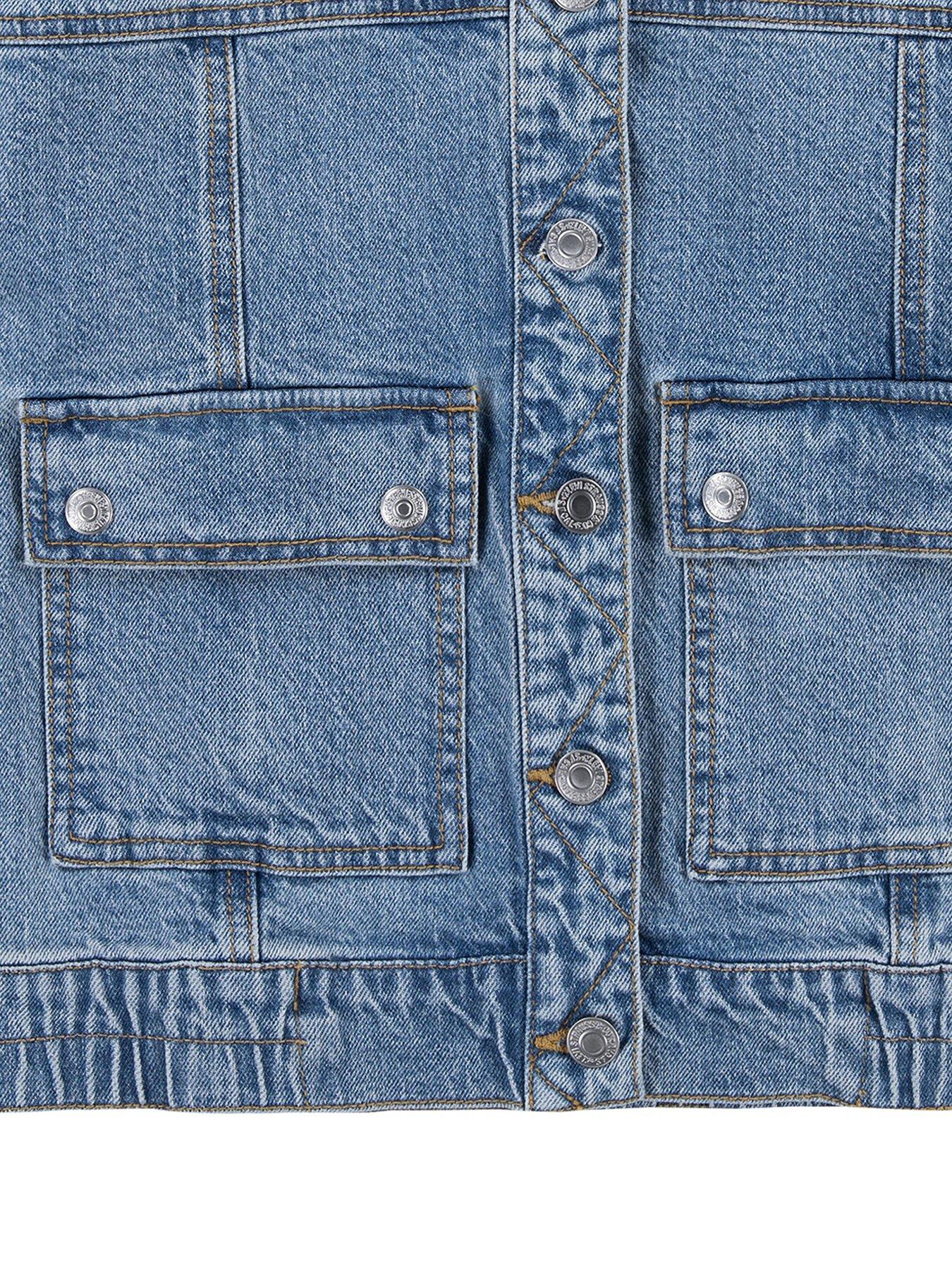 Image 3 of 4 of Levi's Girls Denim Jacket W/ Sherpa Collar - Blue