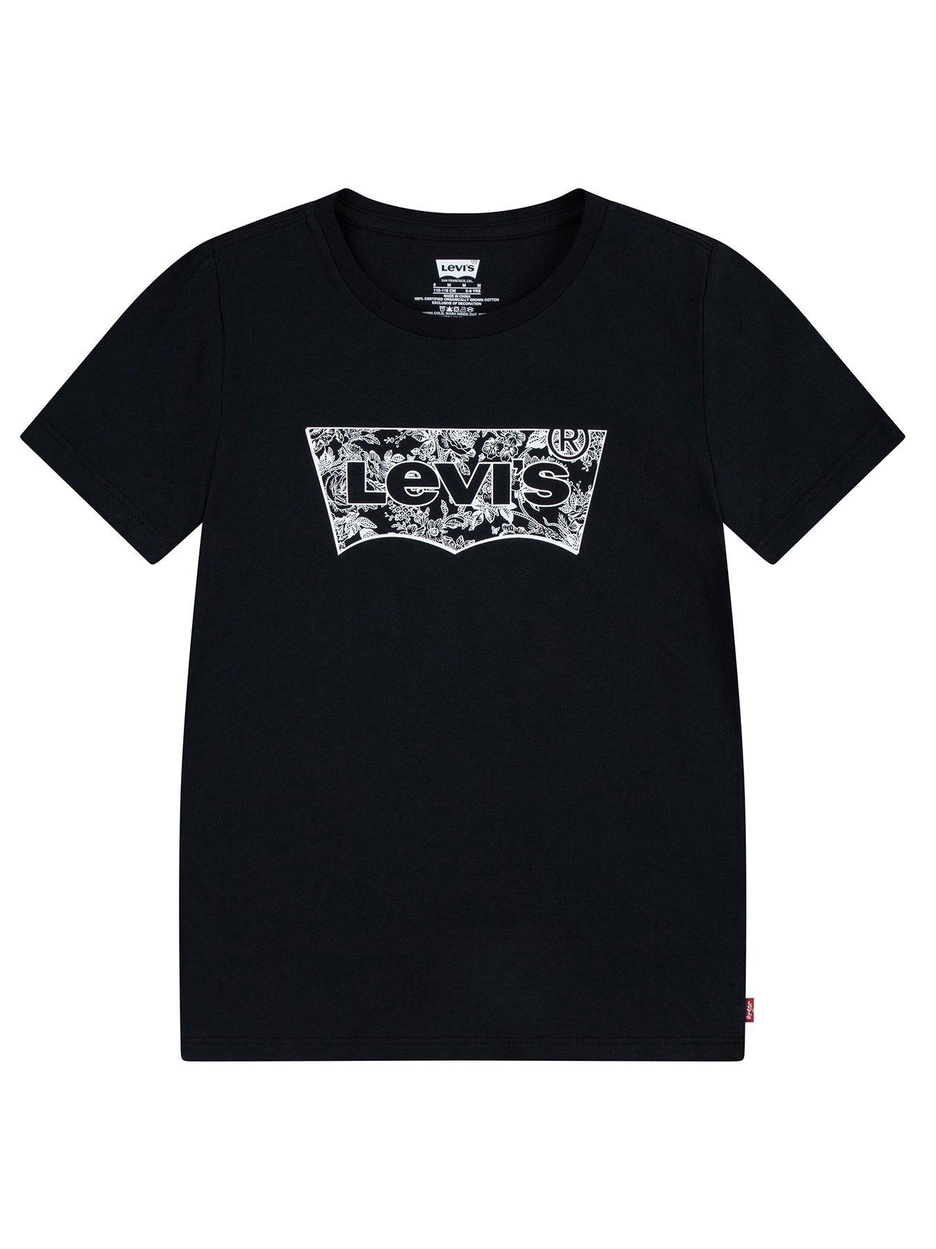 levis-girls-floral-batwing-short-sleeve-t-shirt-black