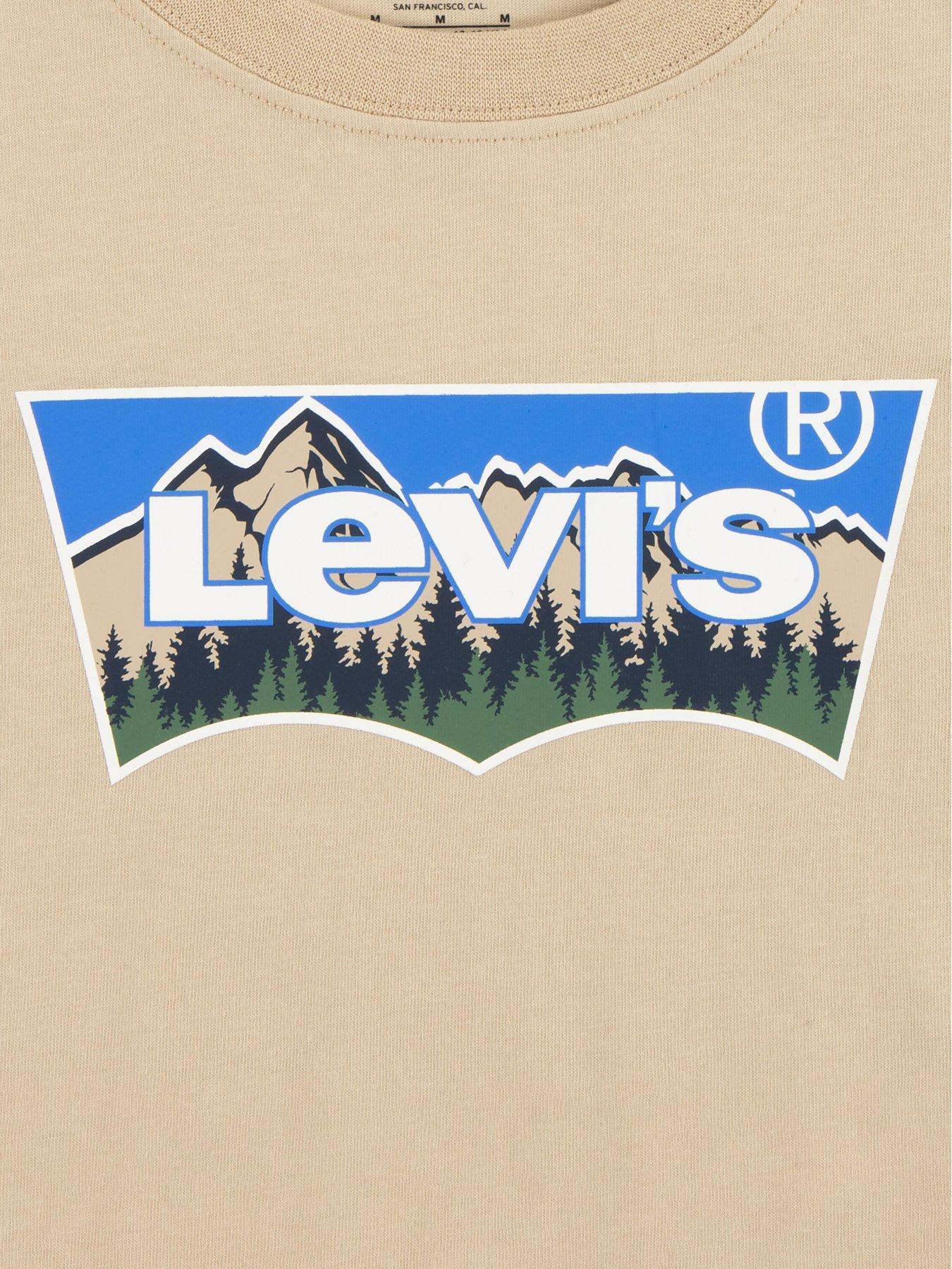 Image 3 of 4 of Levi's Boys Forested Mountains Batwing T-Shirt - Beige