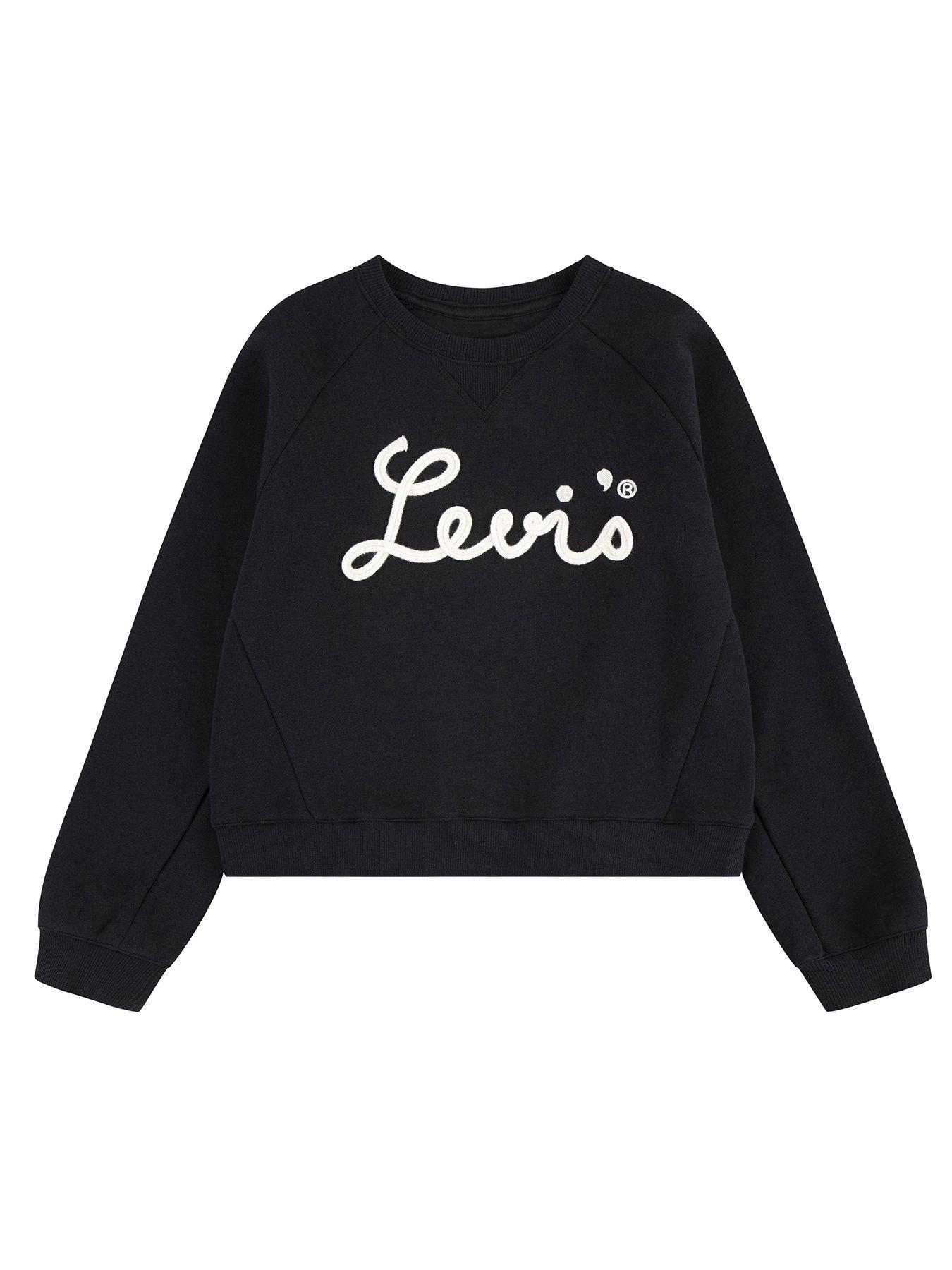 levis-girls-mixed-textures-crew-sweat-blackfront