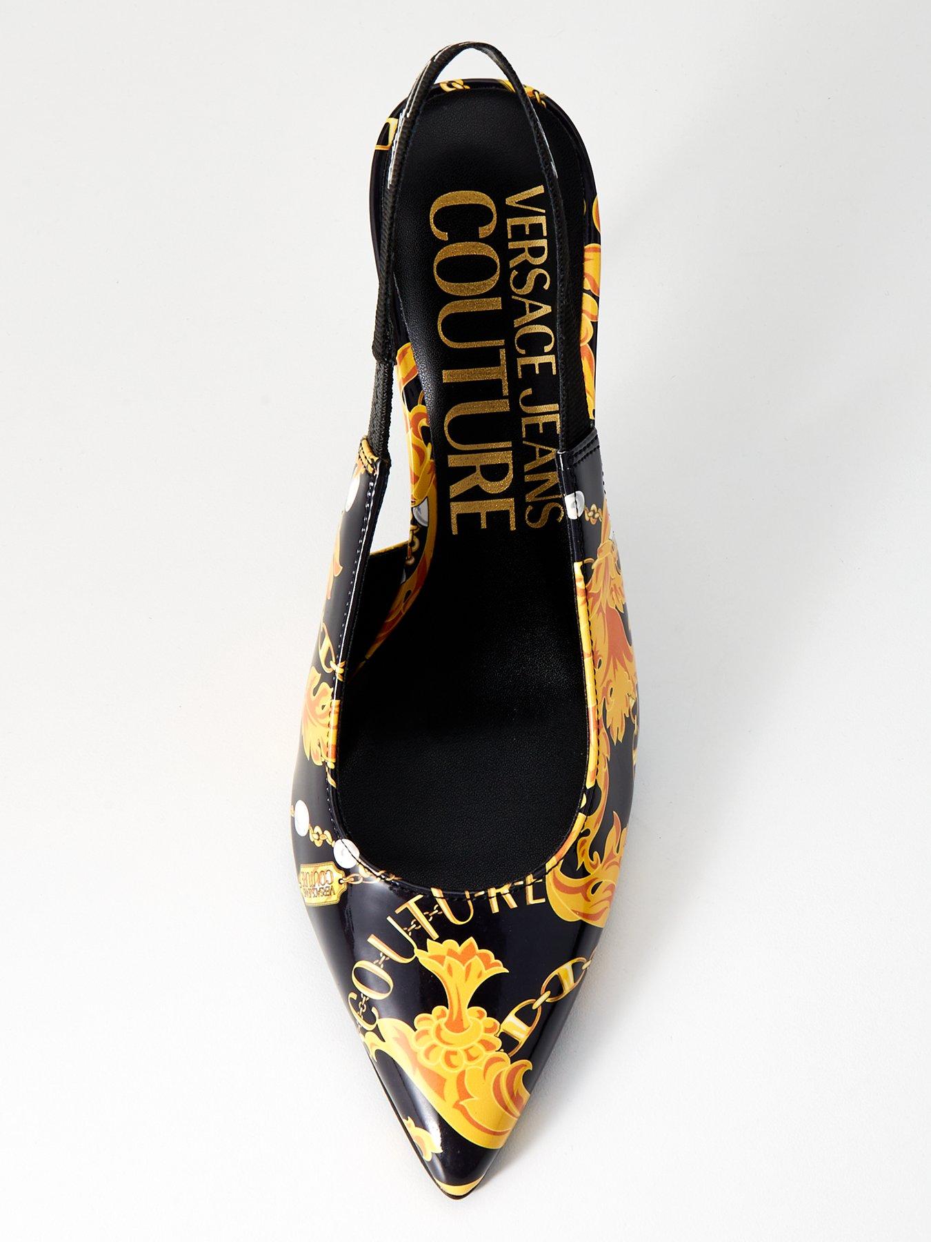 versace-jeans-couture-baroque-print-slingback-heels-blackgoldoutfit