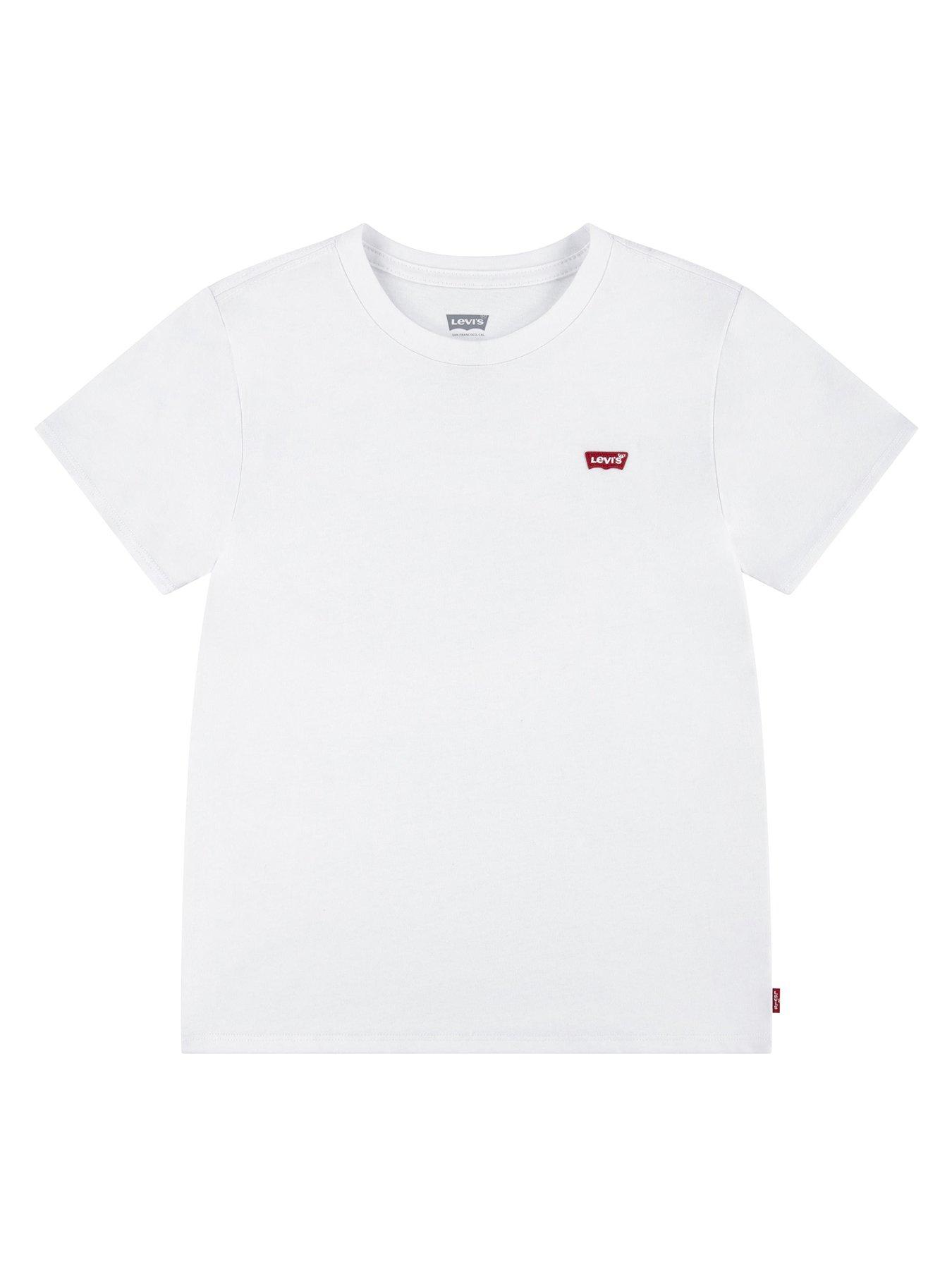 Levi's Girls Batwing Chest Logo Short Sleeve T-Shirt - White