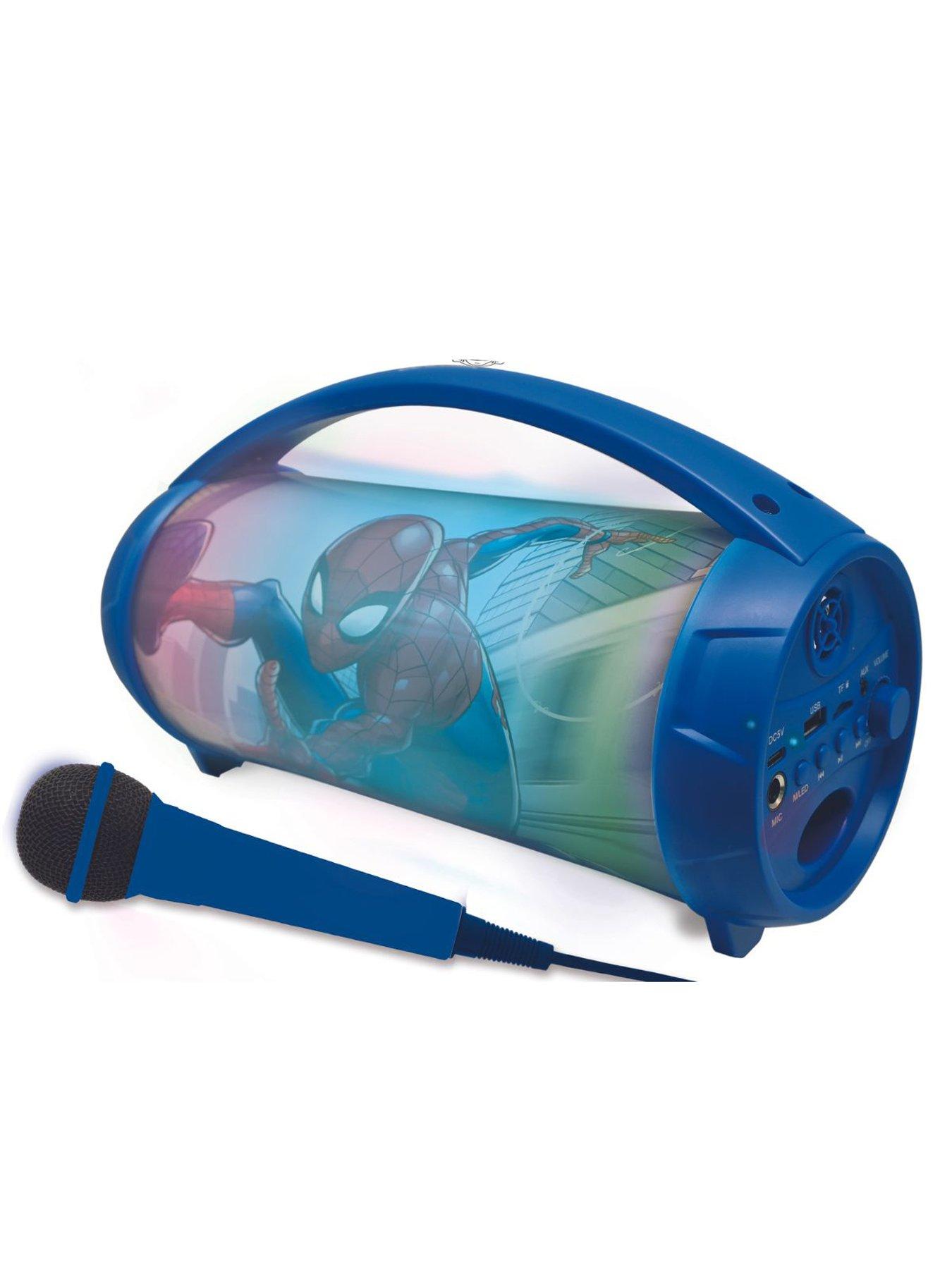 Image 2 of 7 of Spiderman Bluetooth Karaoke Light Speaker with Microphone