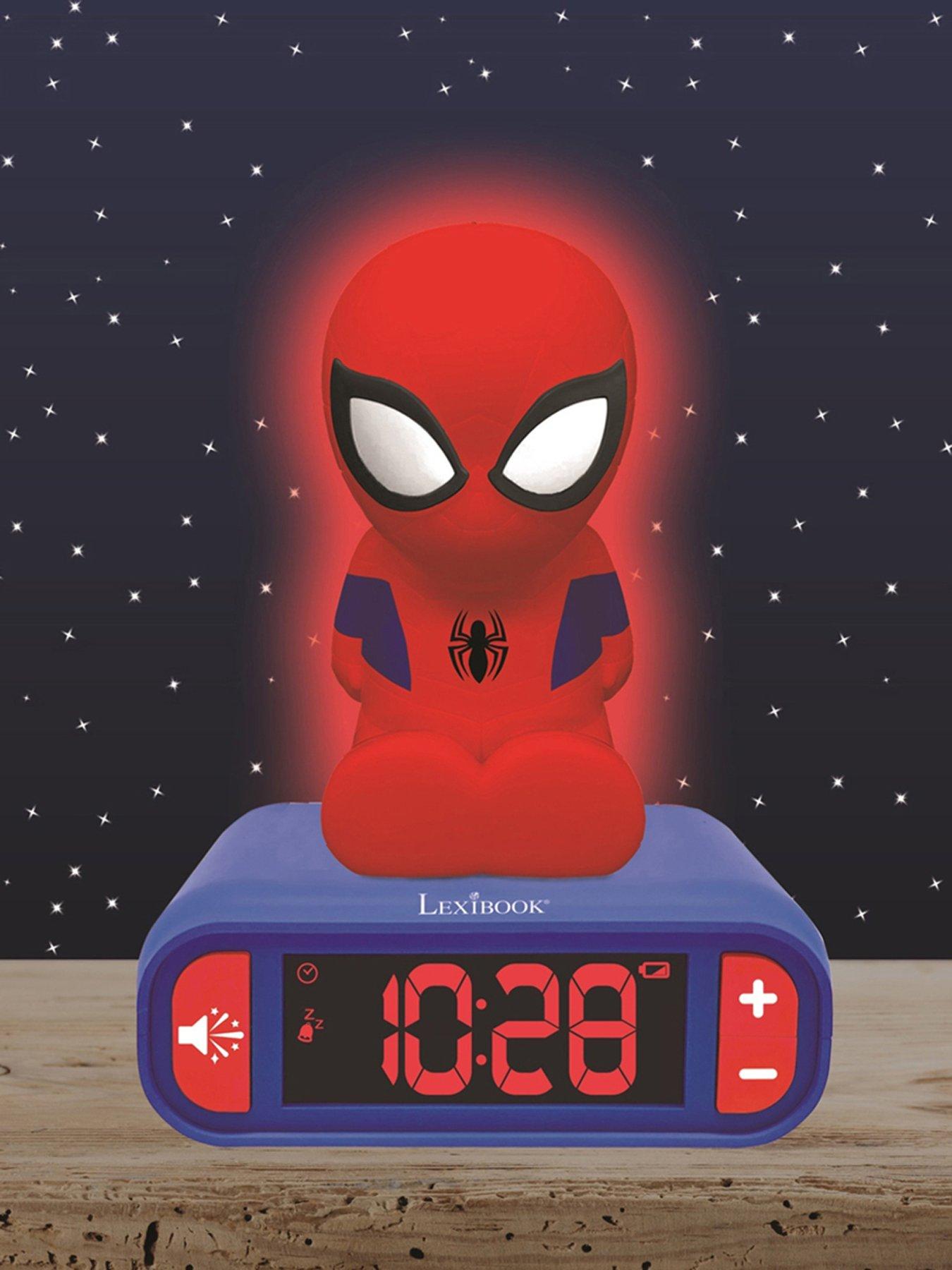 spiderman-alarm-clock-with-night-light-3d-design-spiderman-and-sound-effectsstillFront