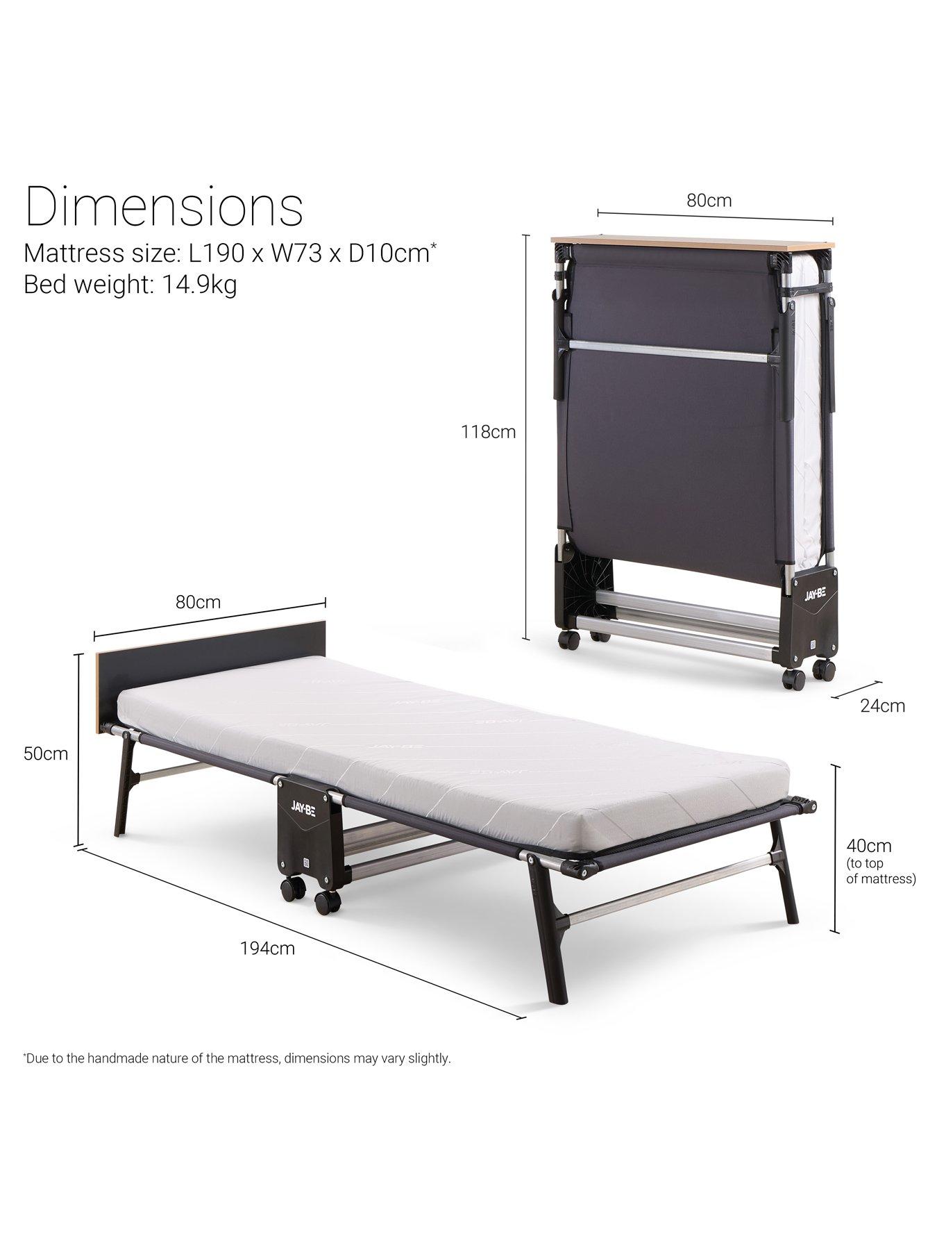 Image 7 of 7 of Jaybe Re80 Rollaway Folding Bed With E-fibre Mattress, Single