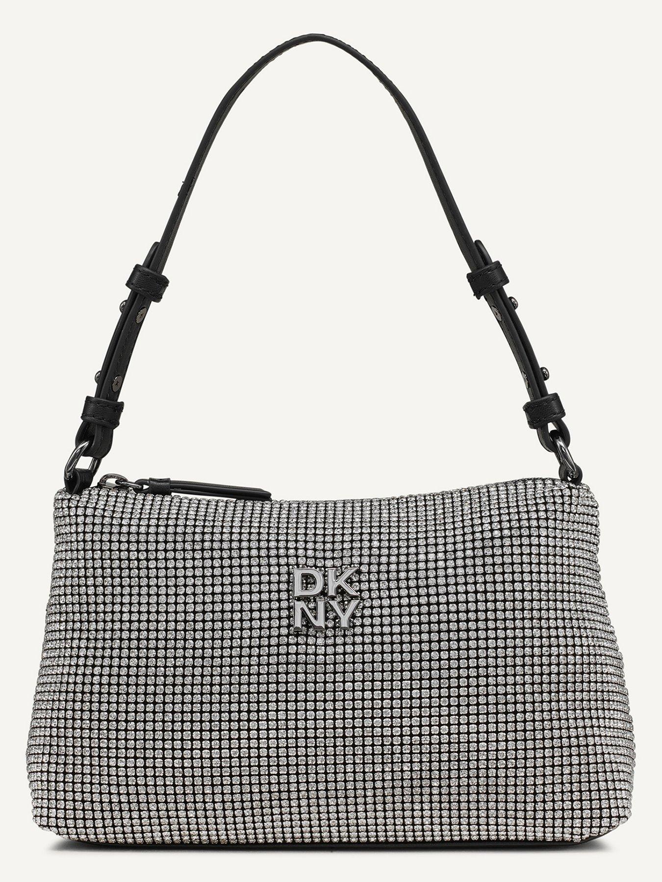 dkny-remy-diamante-shoulder-bagnbsp--silverstillFront