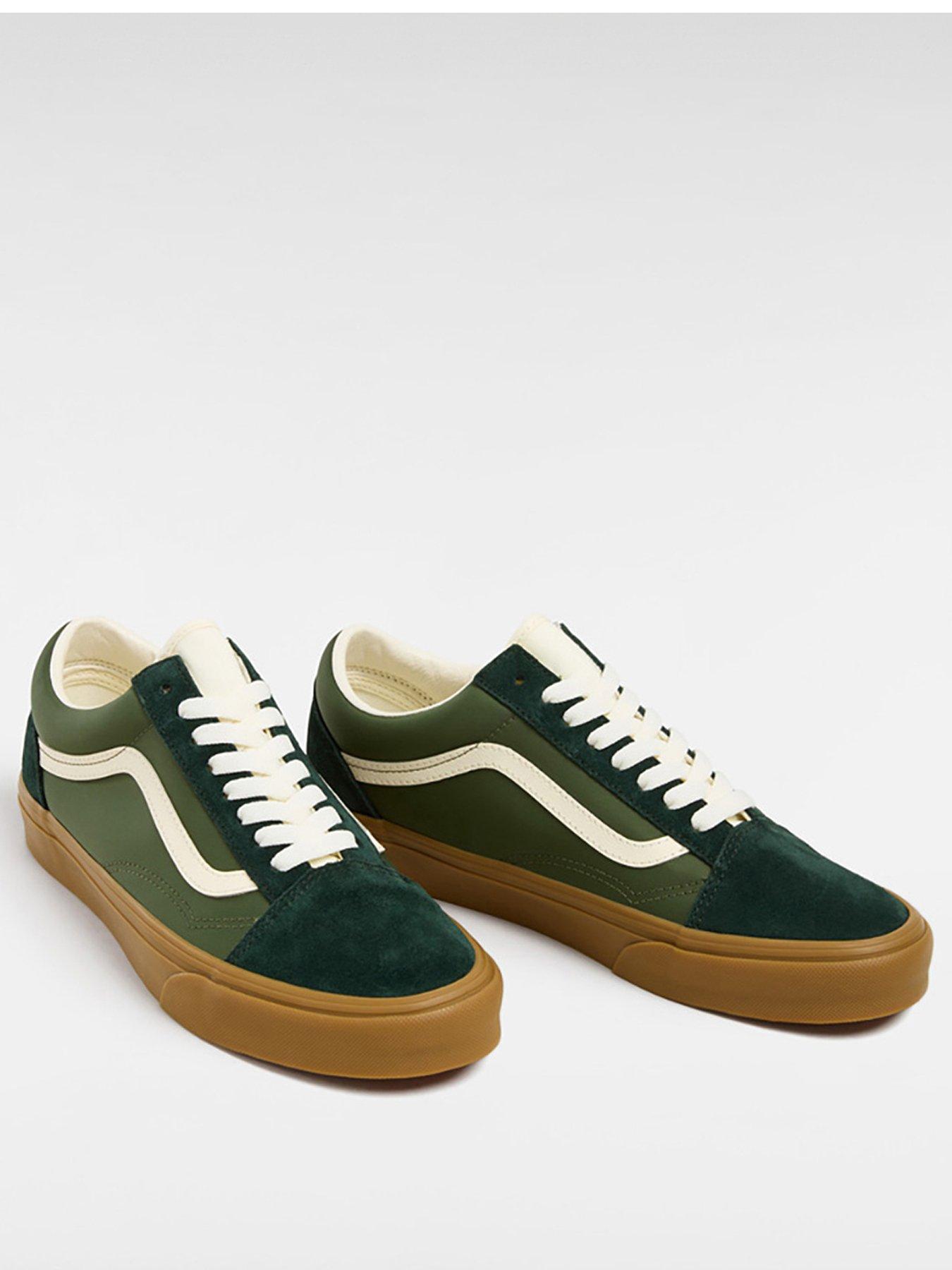 vans-mens-old-skool-trainers-greenstillFront