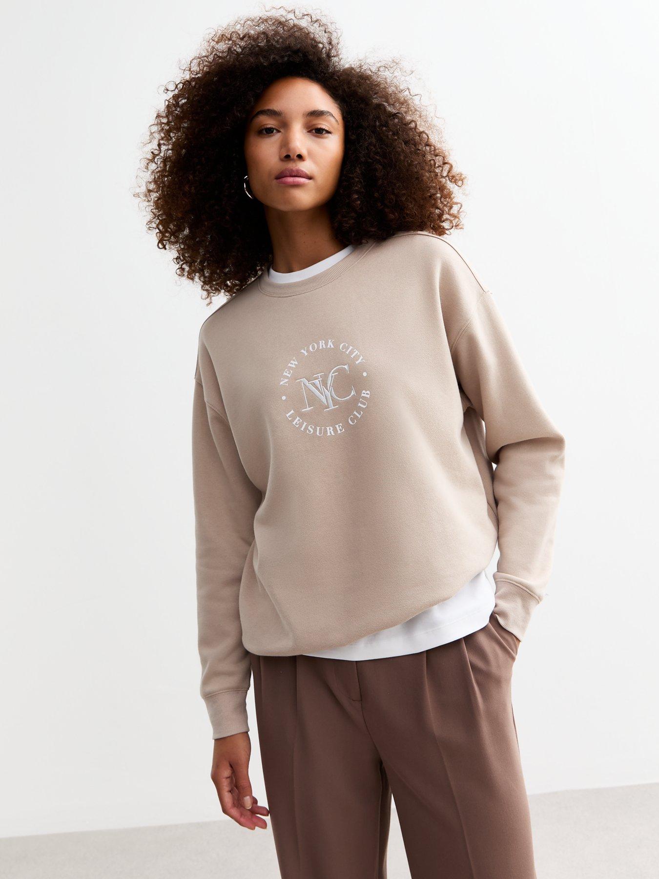 new-look-camel-nyc-print-cotton-blend-sweatshirt