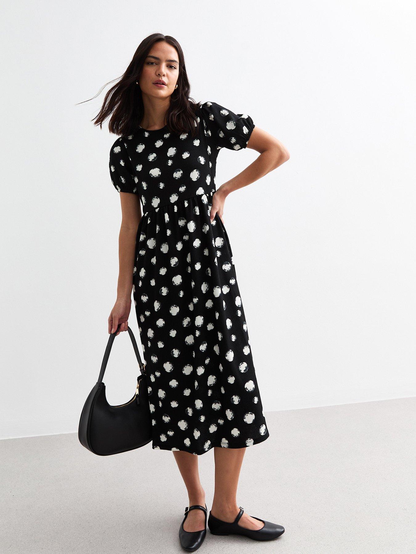 new-look-black-polka-dot-puff-sleeve-midi-dressback