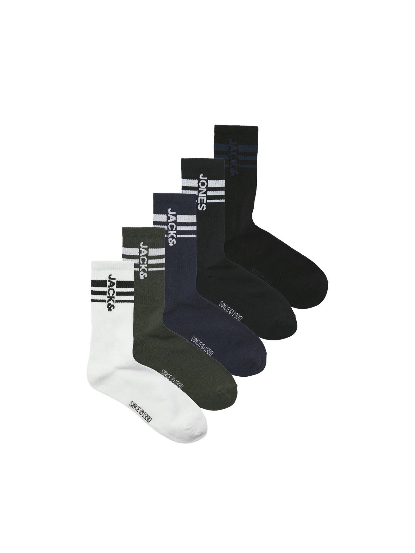 jack-jones-junior-boys-5-pack-matt-tennis-socks-white