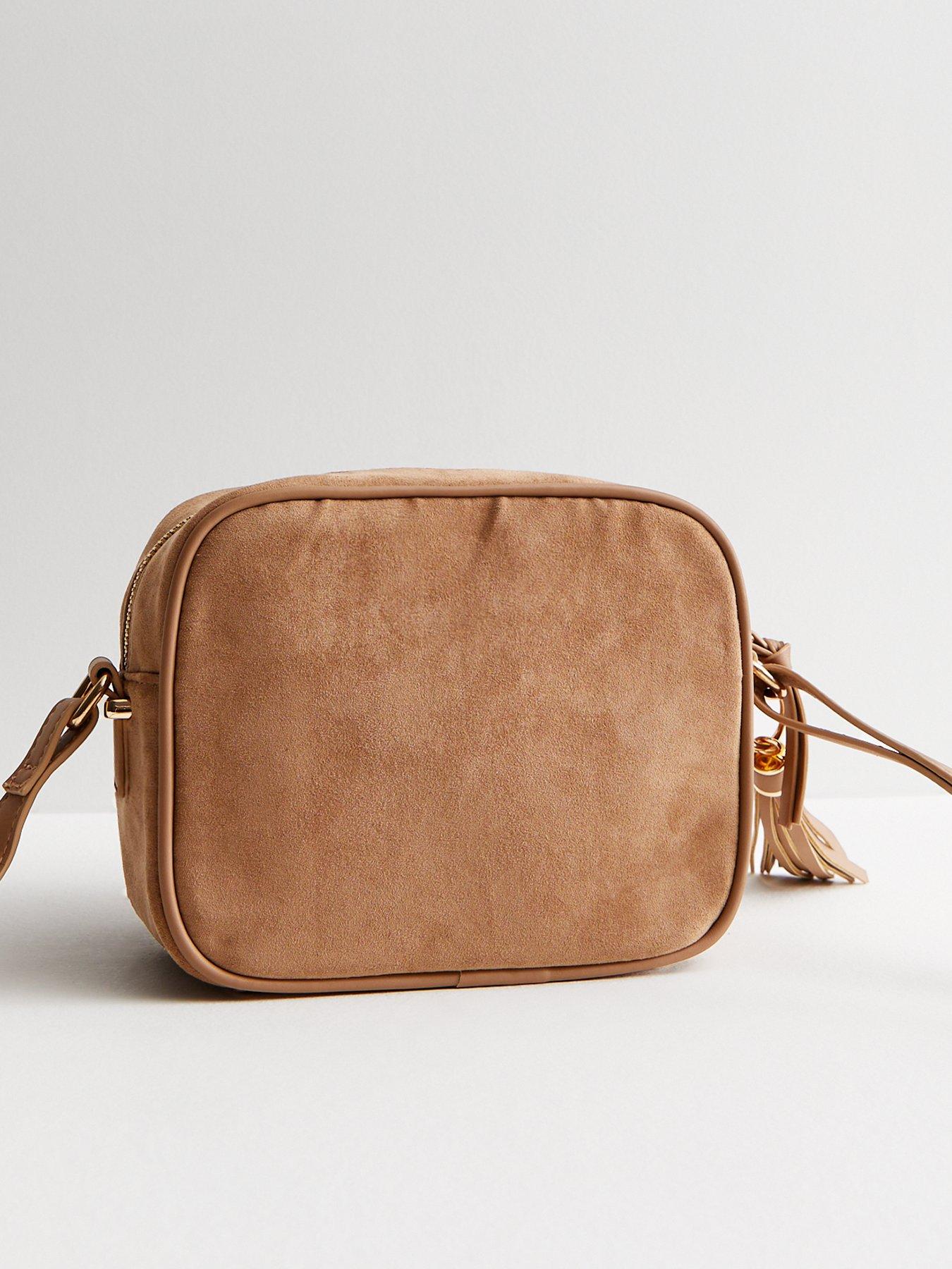 new-look-camel-suedette-bee-camera-bagback