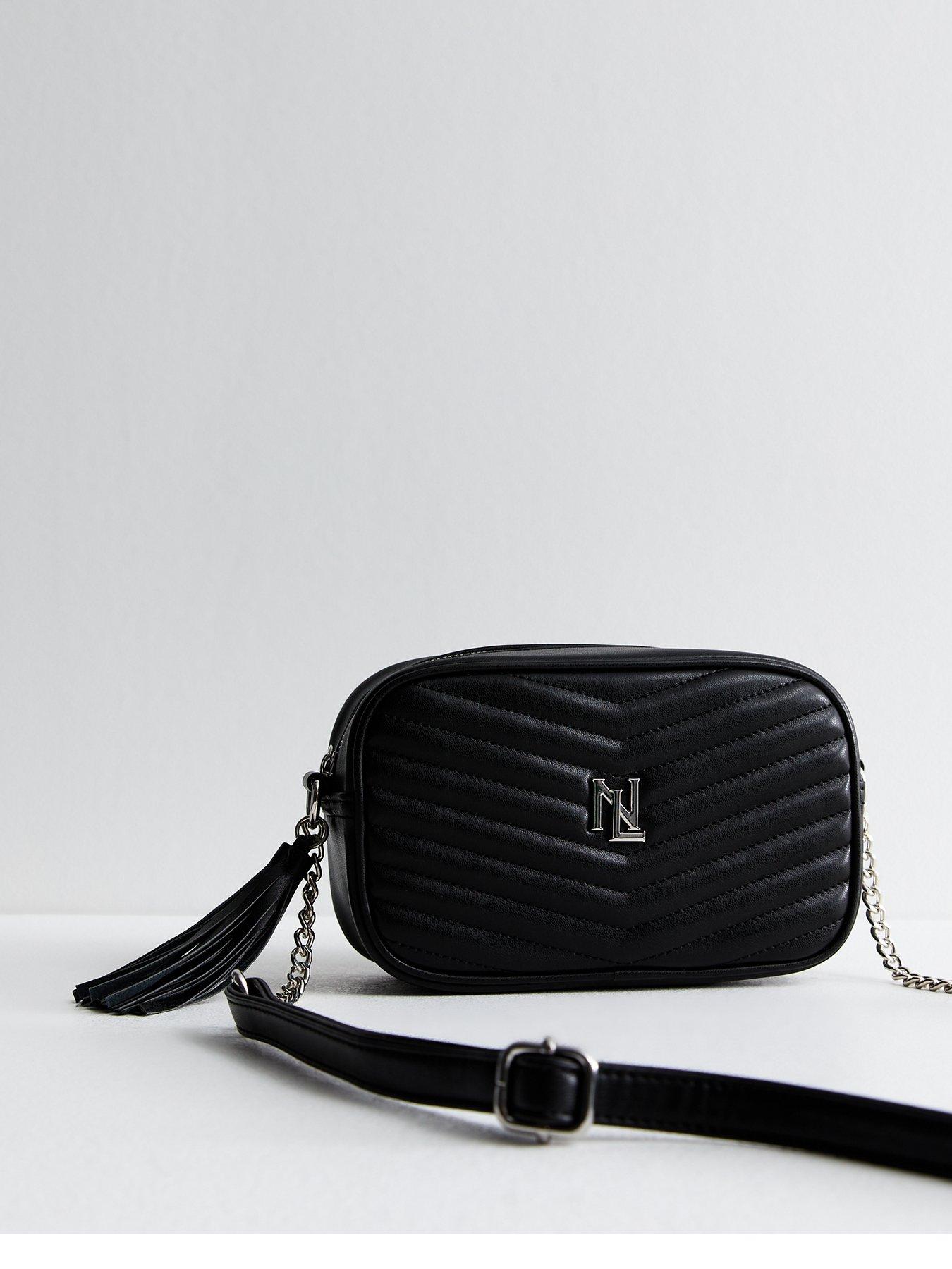 new-look-black-chevron-leather-look-tassel-crossbody-bag