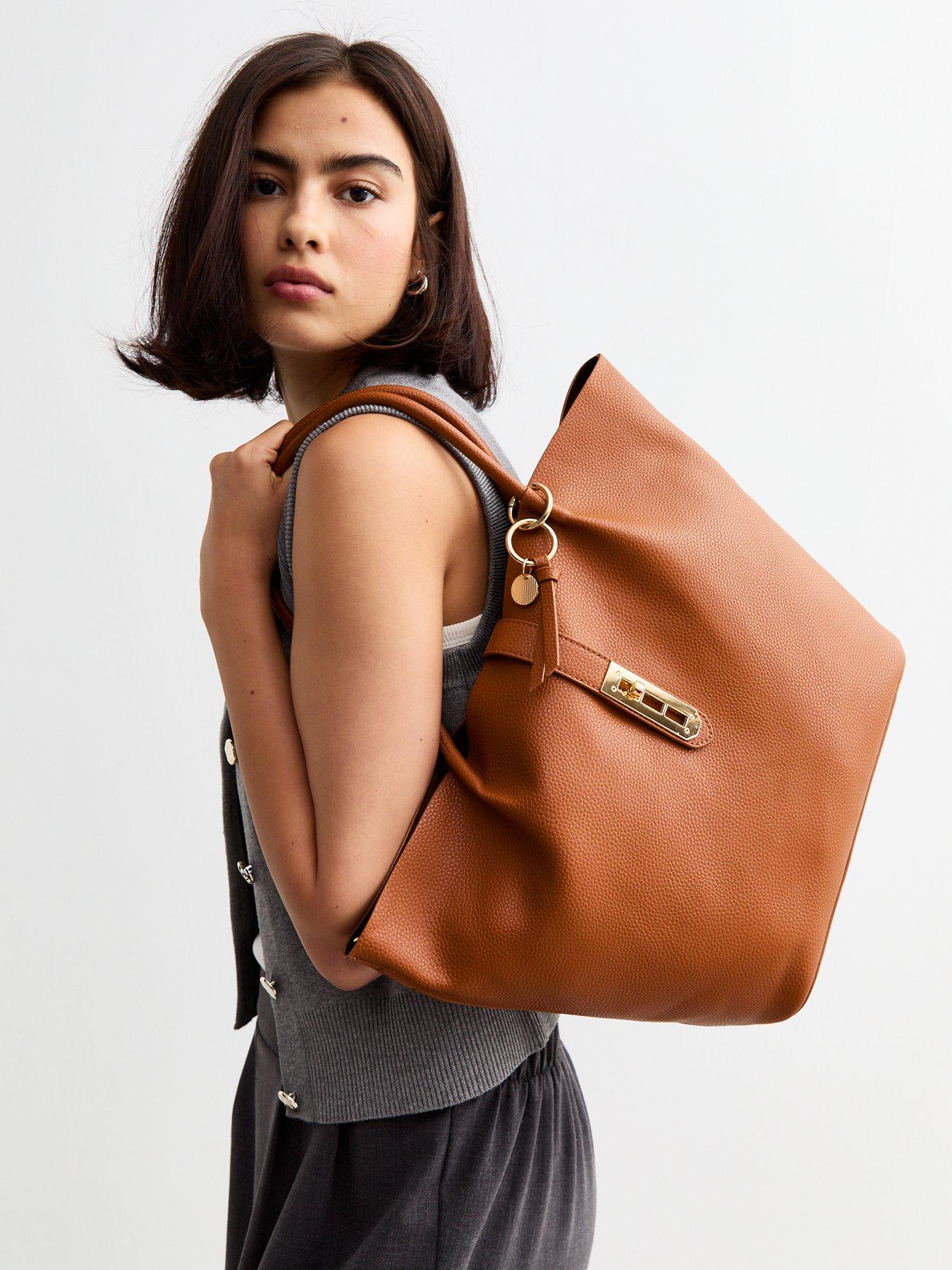 new-look-tan-slouchy-double-strap-large-tote-bagstillFront