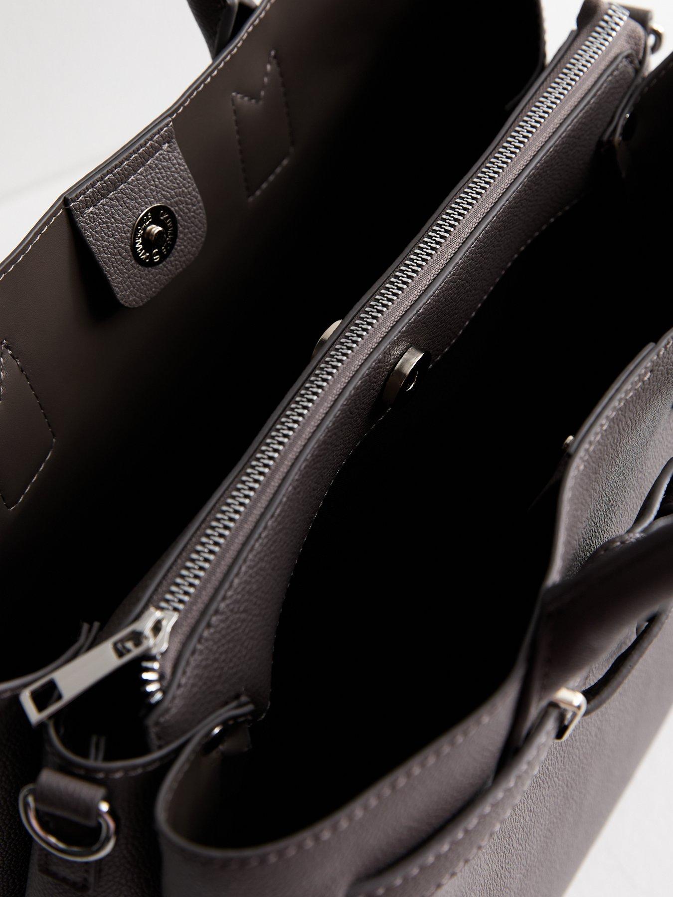 new-look-grey-triple-compartment-buckle-tote-bagdetail