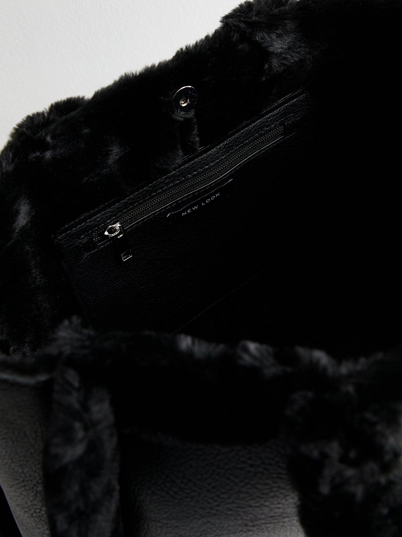 new-look-black-large-faux-fur-trim-boxy-tote-bagdetail