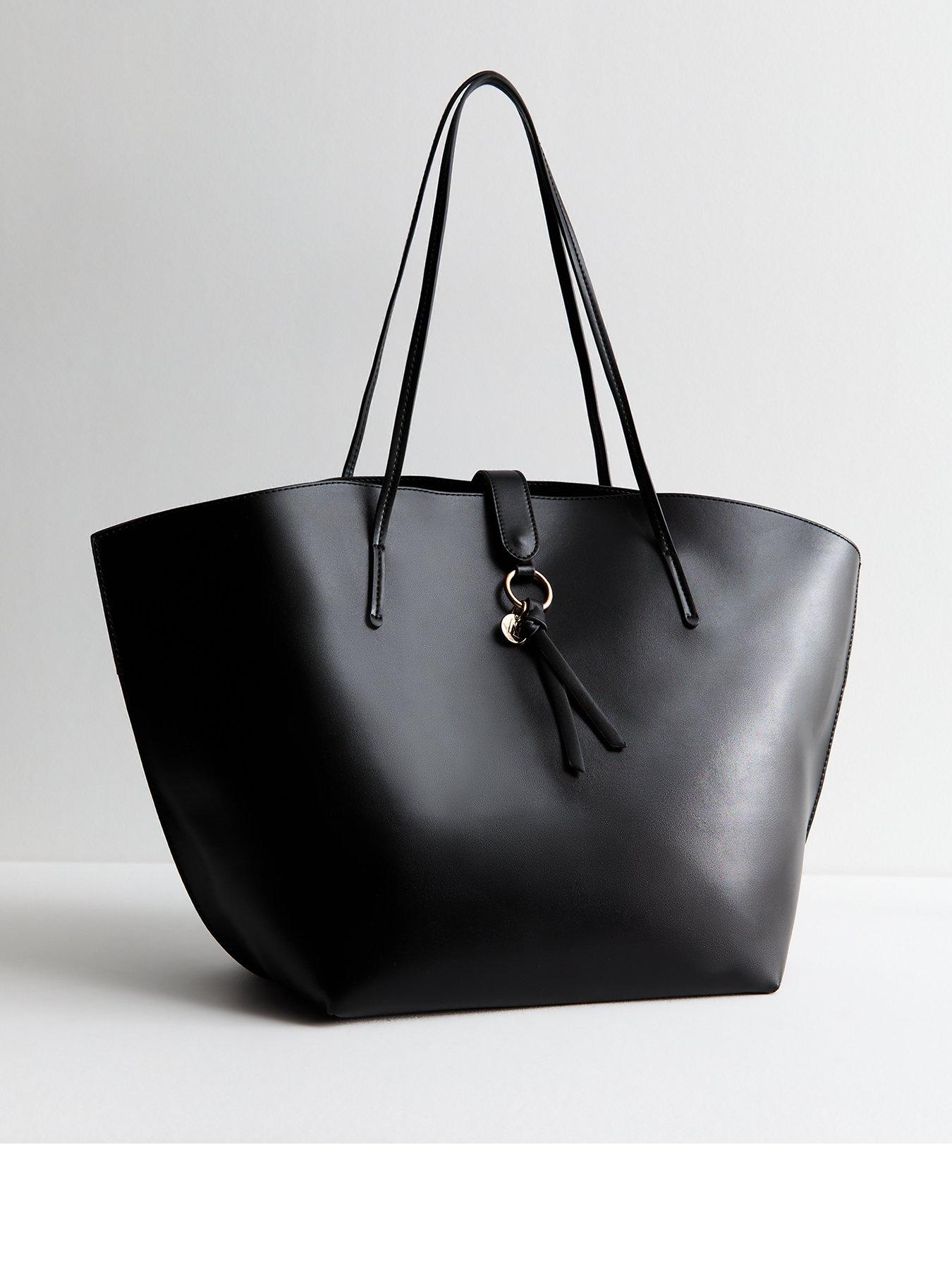 new-look-black-leather-look-tote-bag