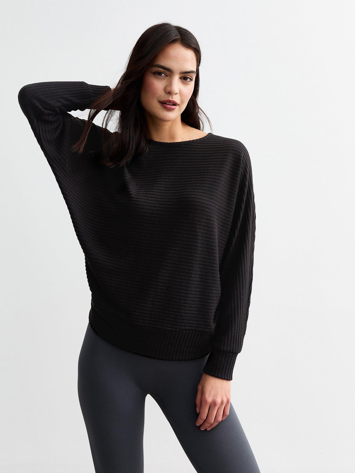 new-look-soft-touch-batwing-sleeve-top-black