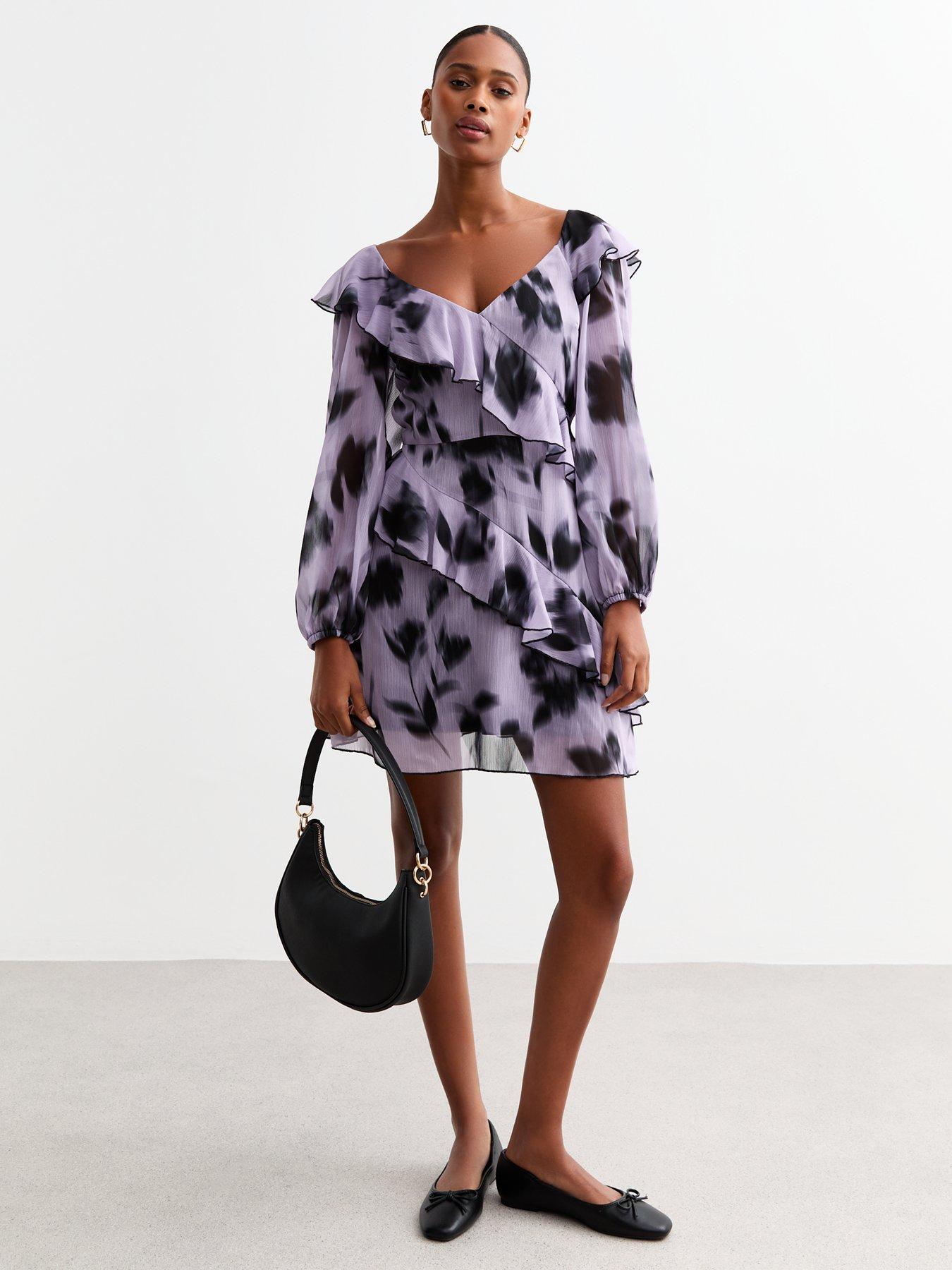 new-look-blur-floral-chiffon-mini-dress-purplefront