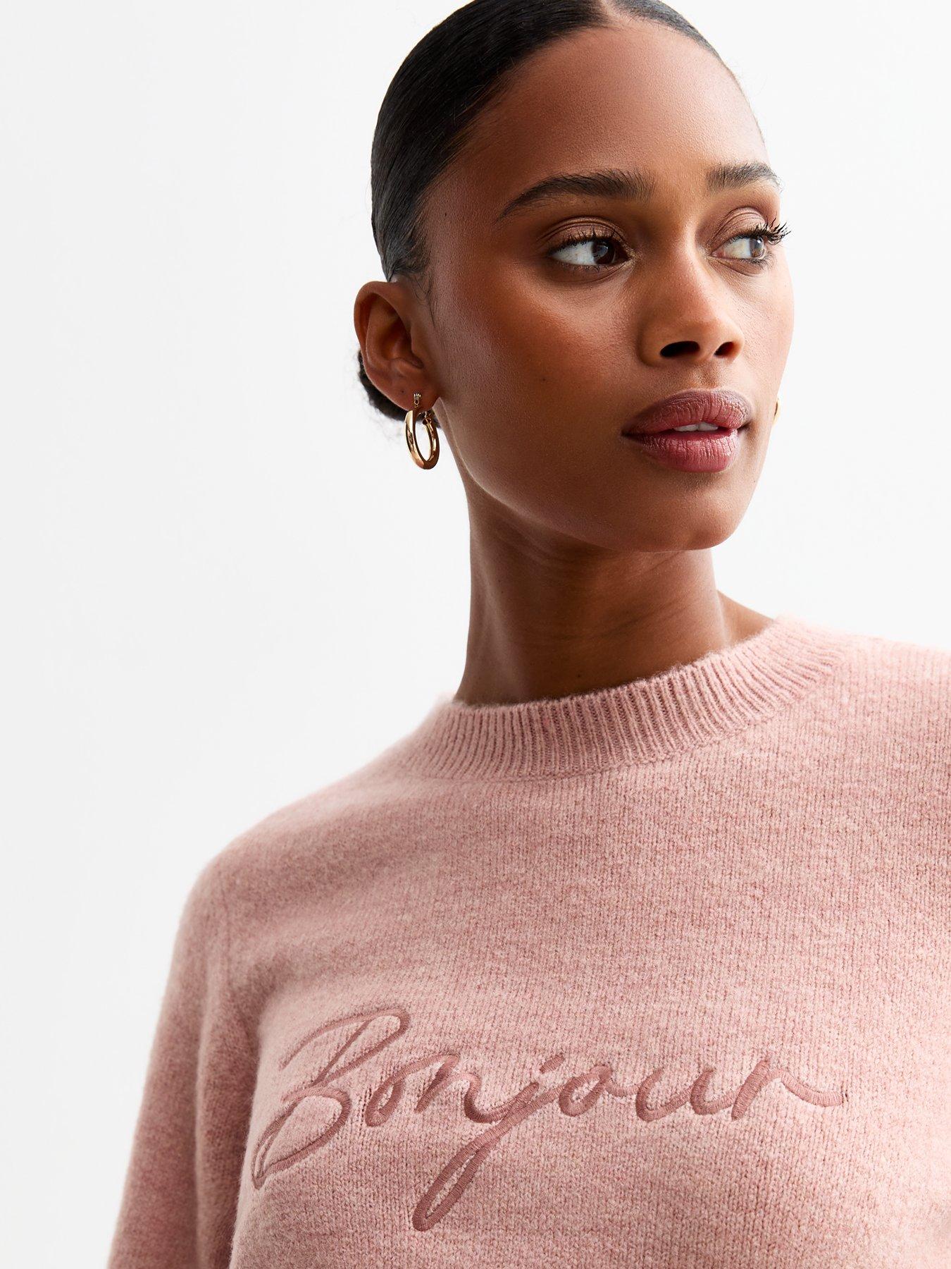 new-look-bonjour-embroidered-jumper-pinkoutfit