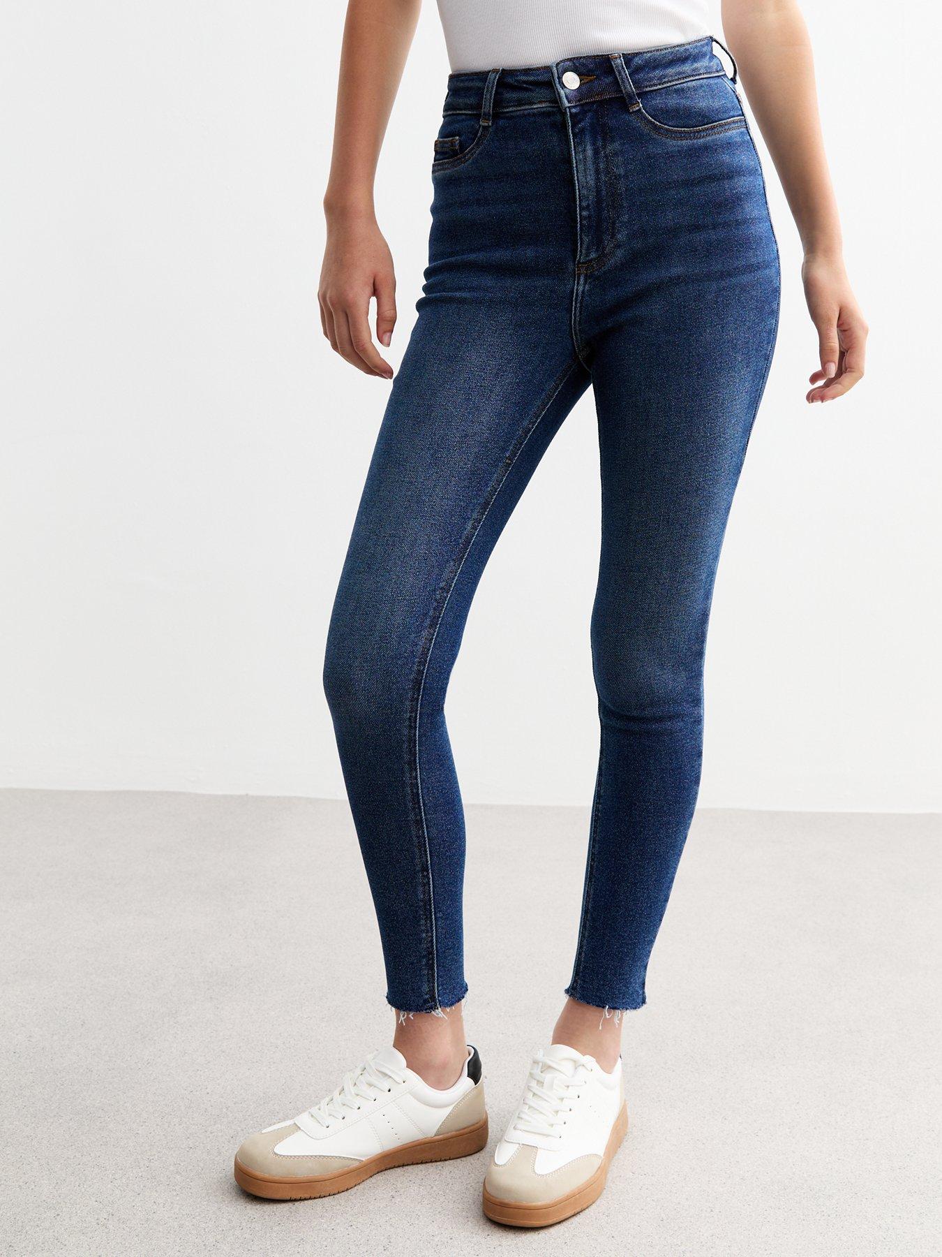 new-look-hallie-disco-frayed-hem-super-skinny-jeans-bluefront