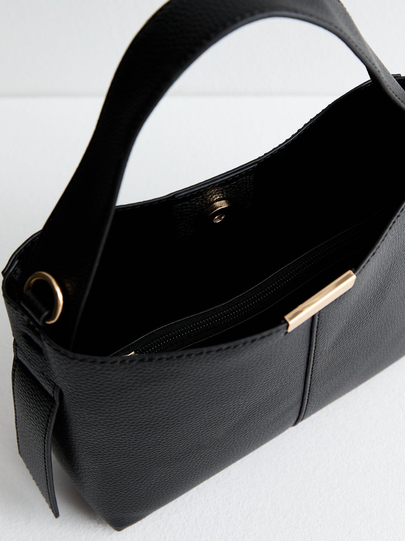 new-look-black-leather-look-buckle-strap-bucket-bagdetail