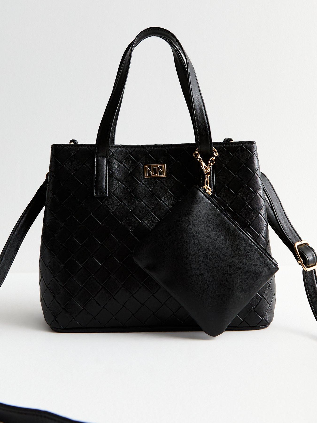 new-look-black-leather-look-woven-cross-body-bag