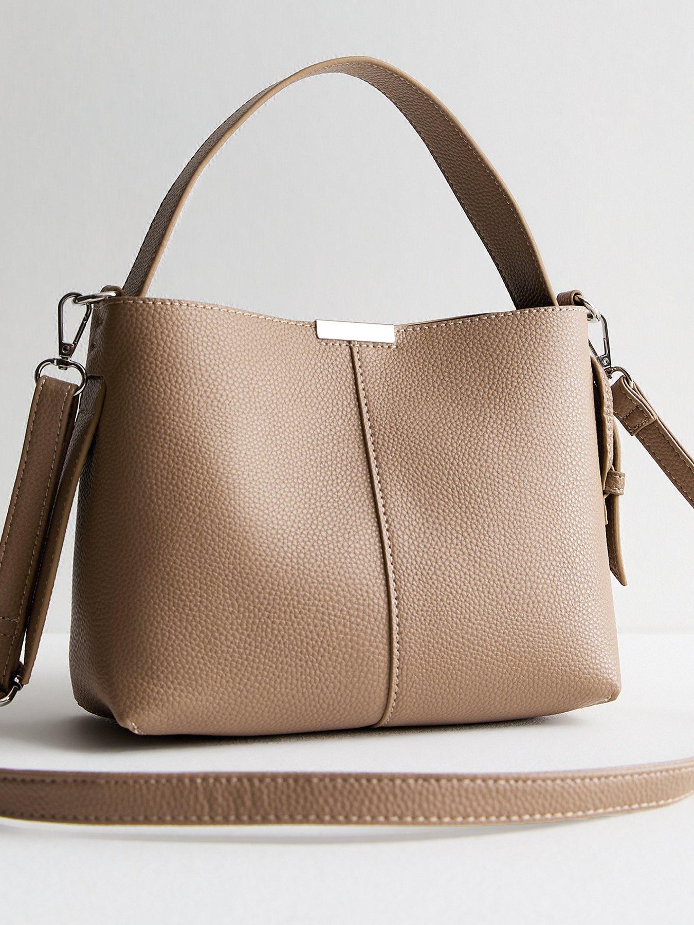 new-look-brown-leather-look-buckle-strap-bucket-bag