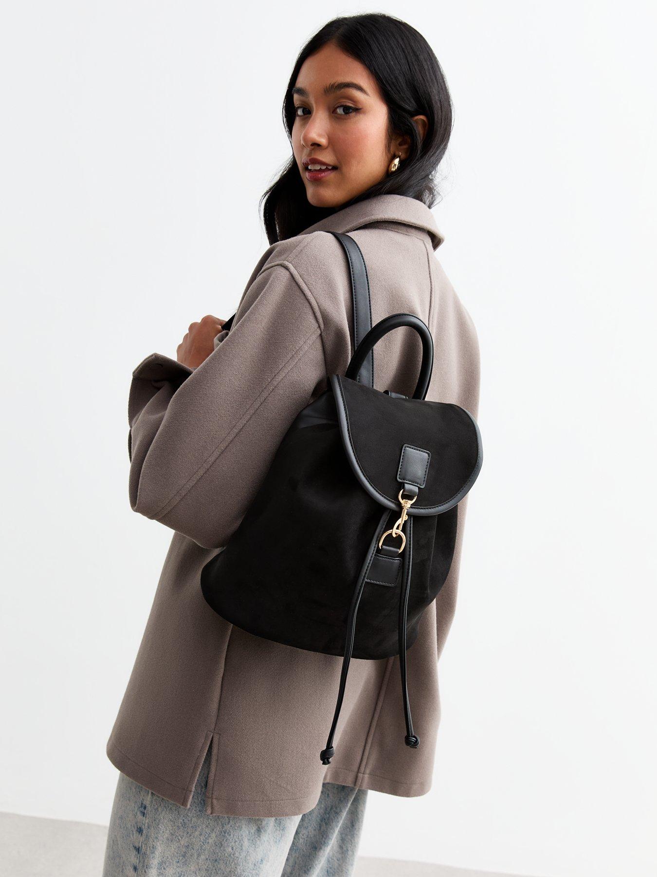 new-look-black-faux-suede-backpackstillFront